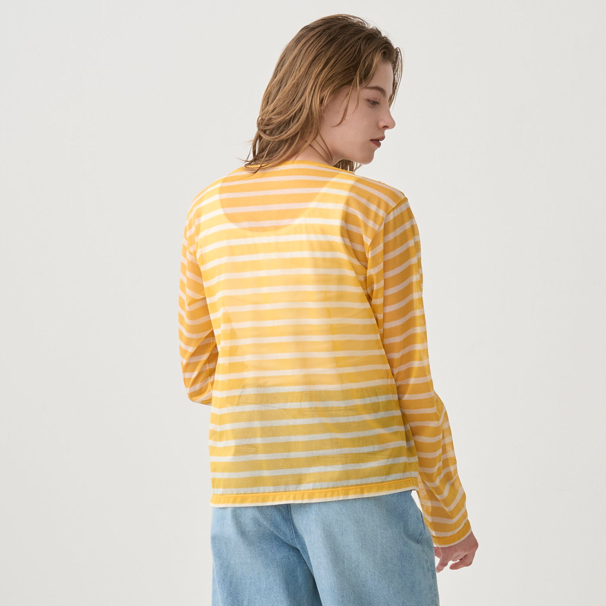Women's  See-through Boat Neck Pullover