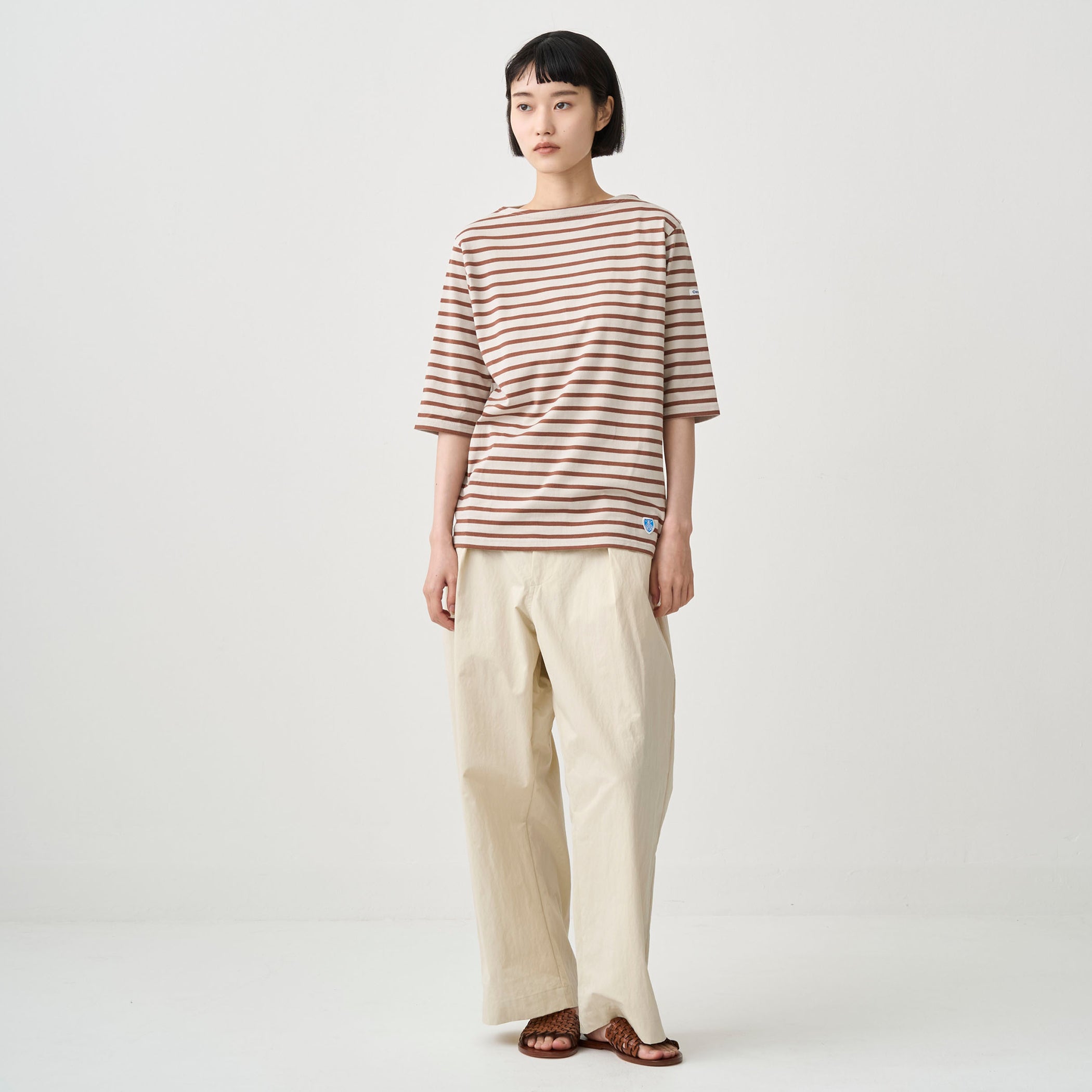 Women's Cotton Jersey Boat Neck Half Sleeve Pullover