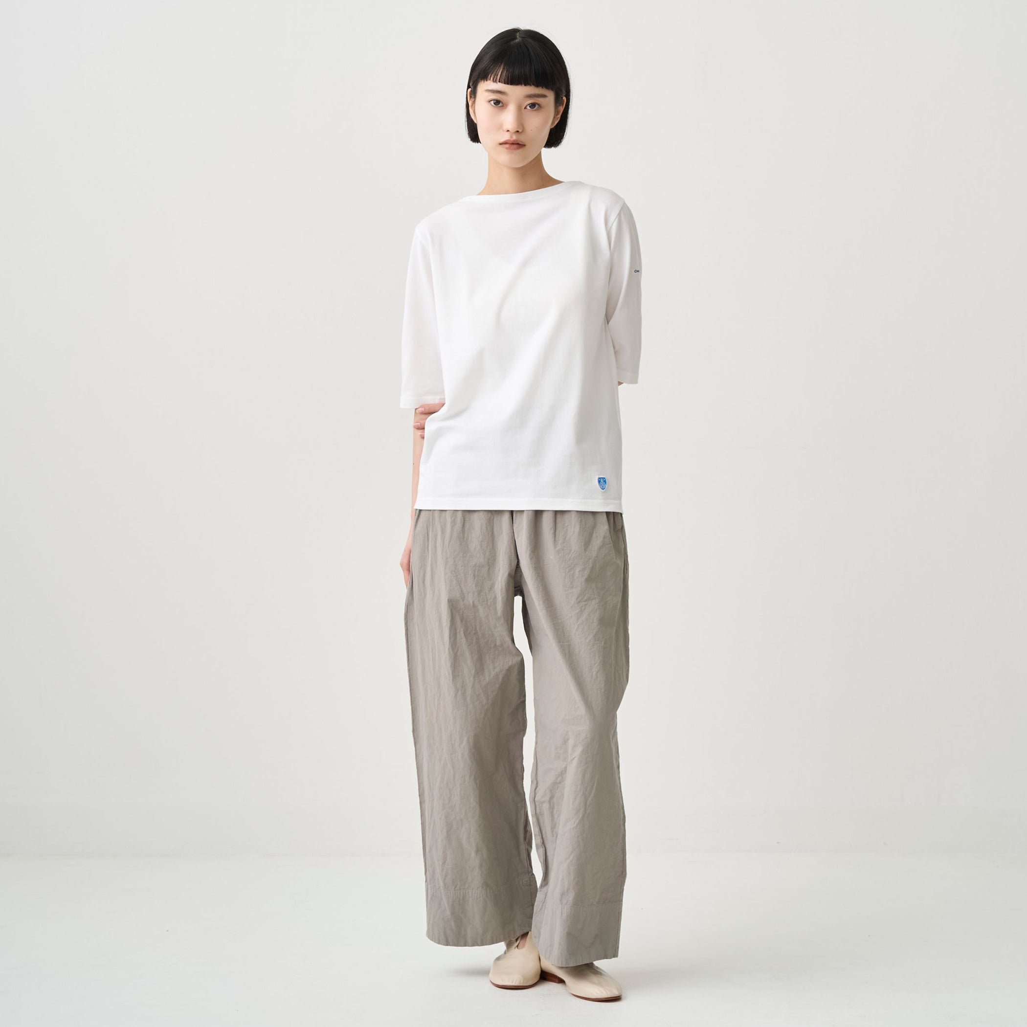 Women's Cotton Jersey Boat Neck Half Sleeve Pullover