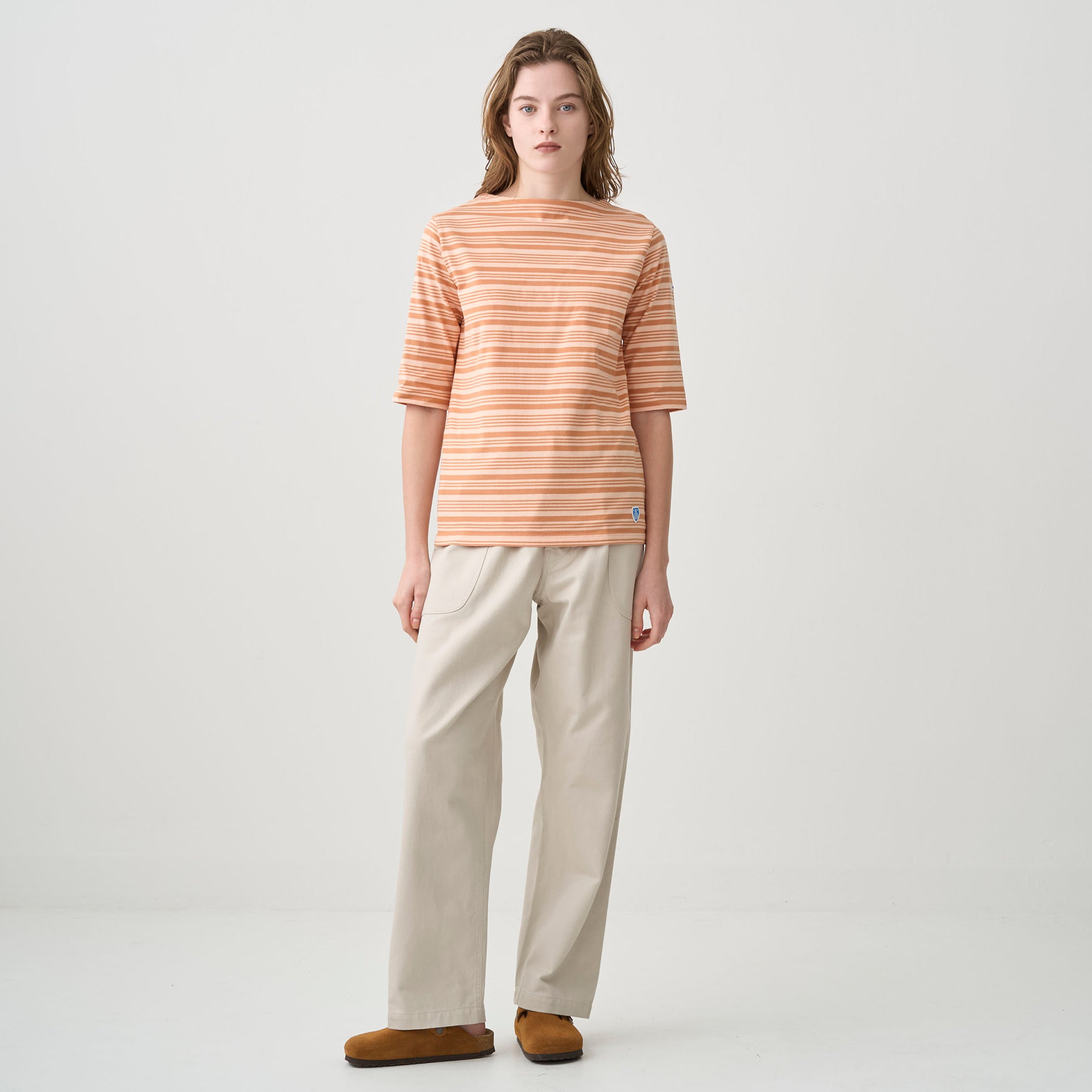 Women's Cotton Jersey Boat Neck Half Sleeve Pullover