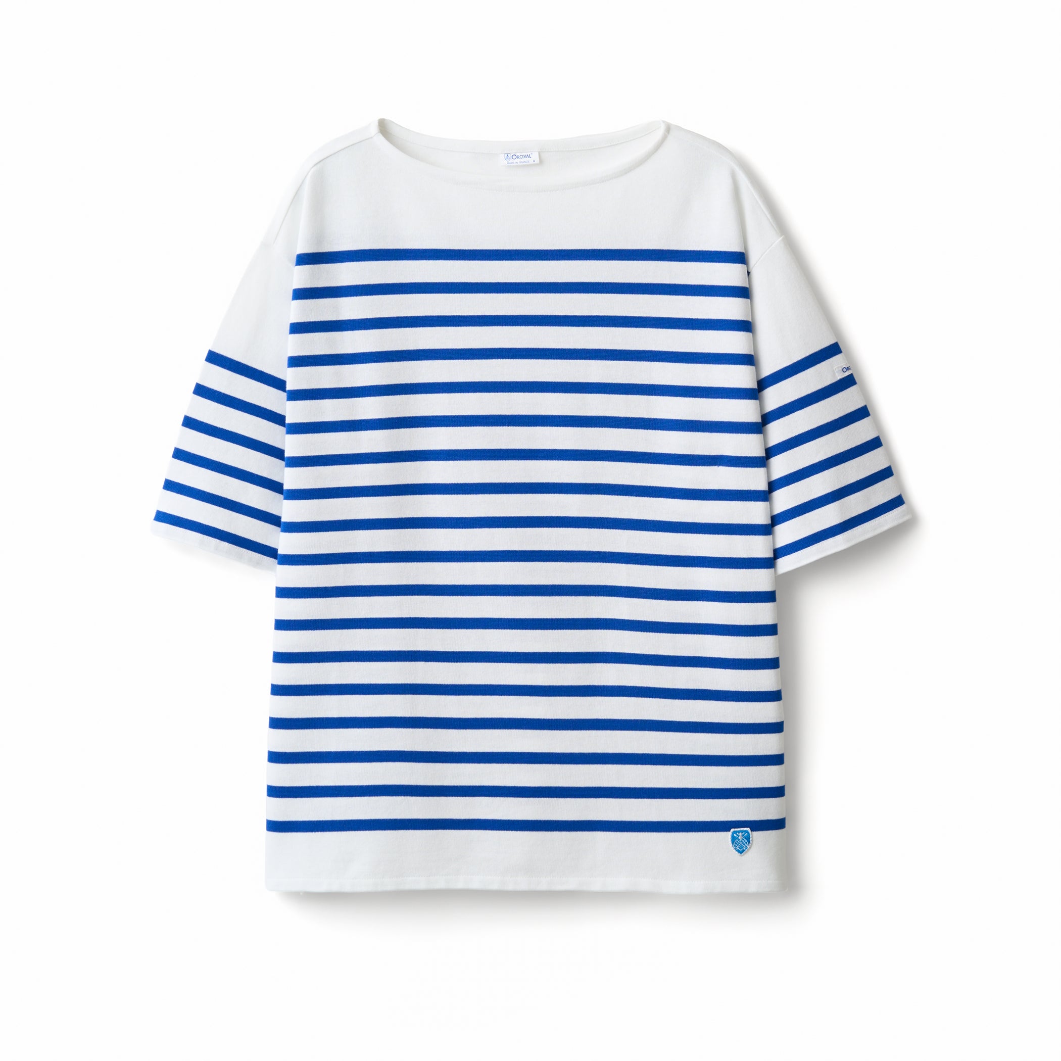 Men's Rachel Wide Boat Neck Half Sleeve Basque Shirt