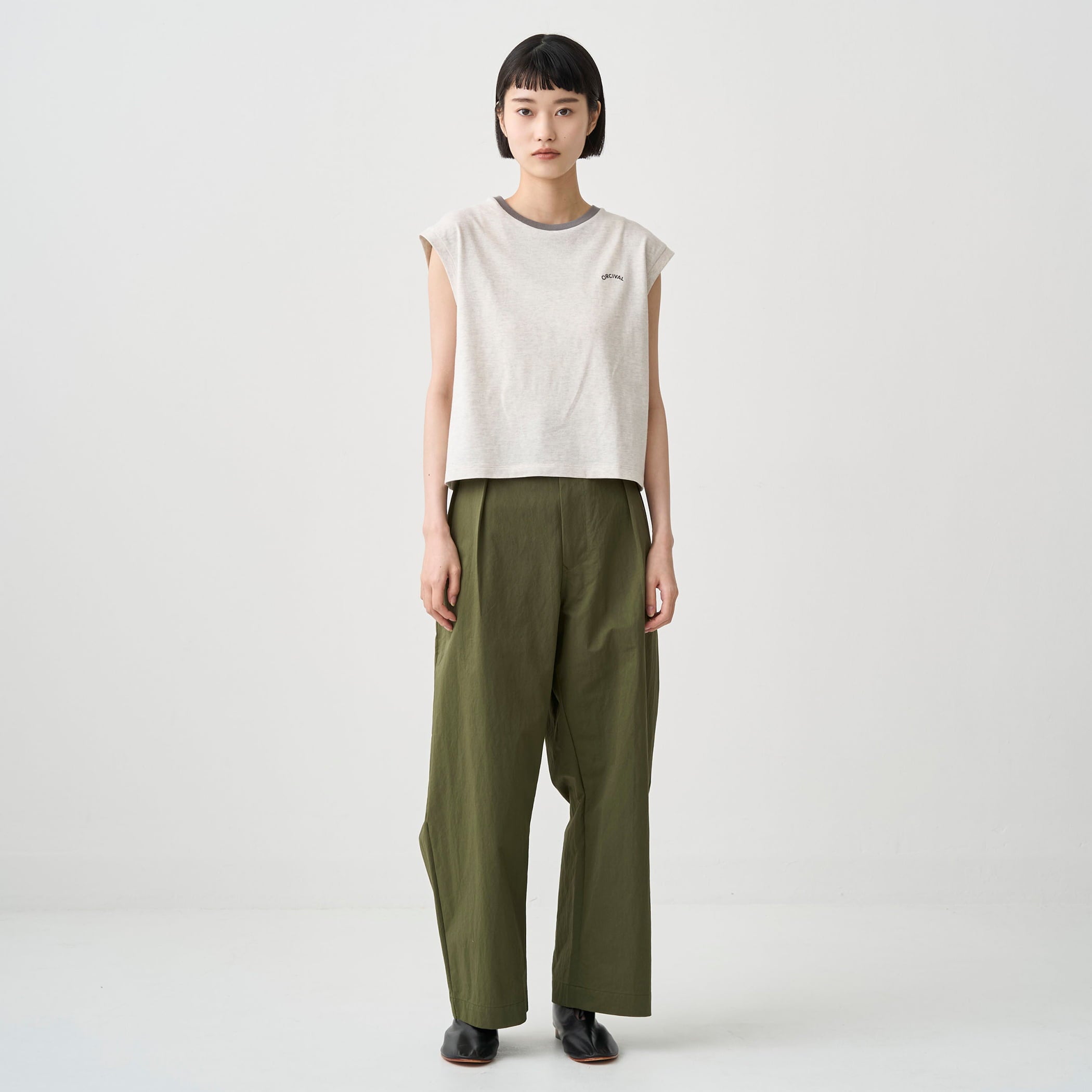 Women's Combed Yarn Single Jersey Embroidery Sleeveless T-shirt