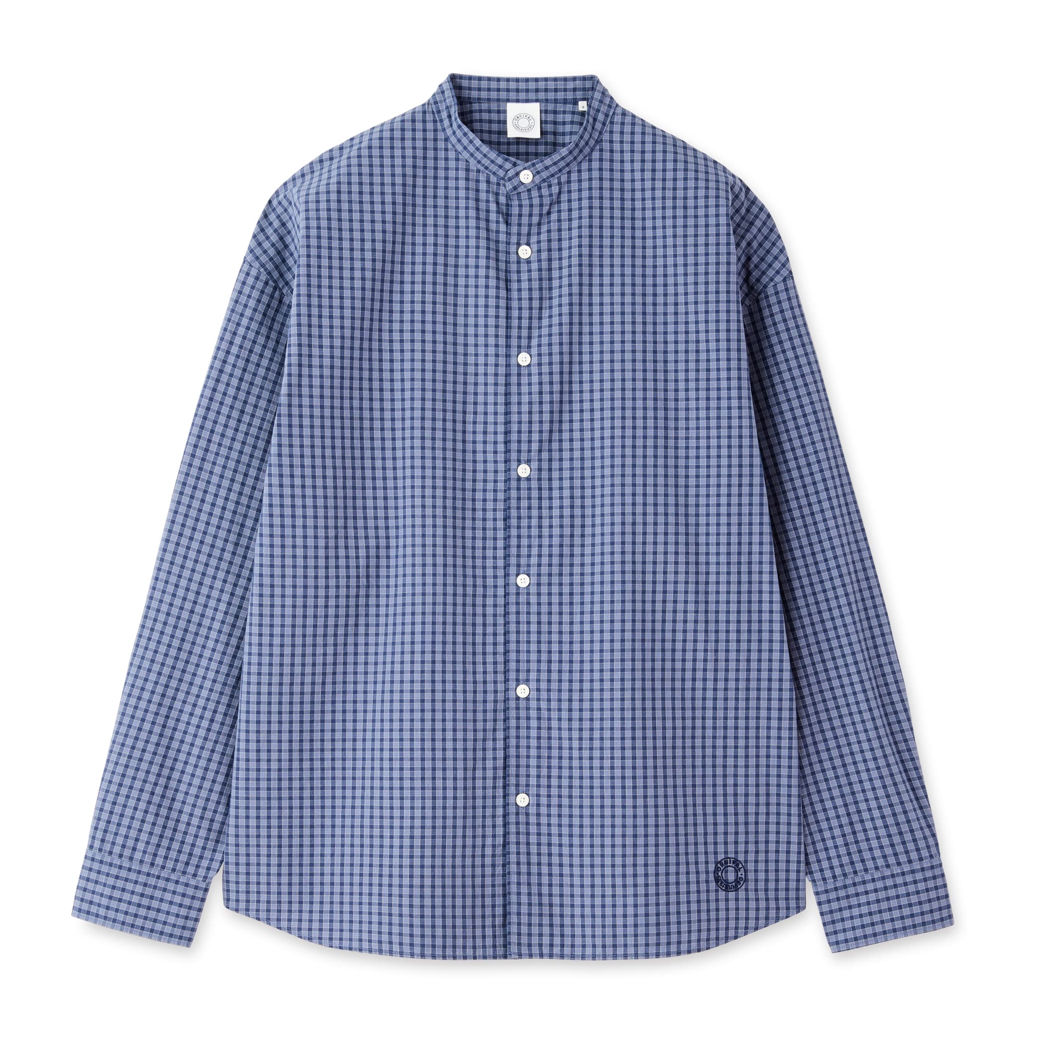 Men's Cotton washer Band Collar Shirt