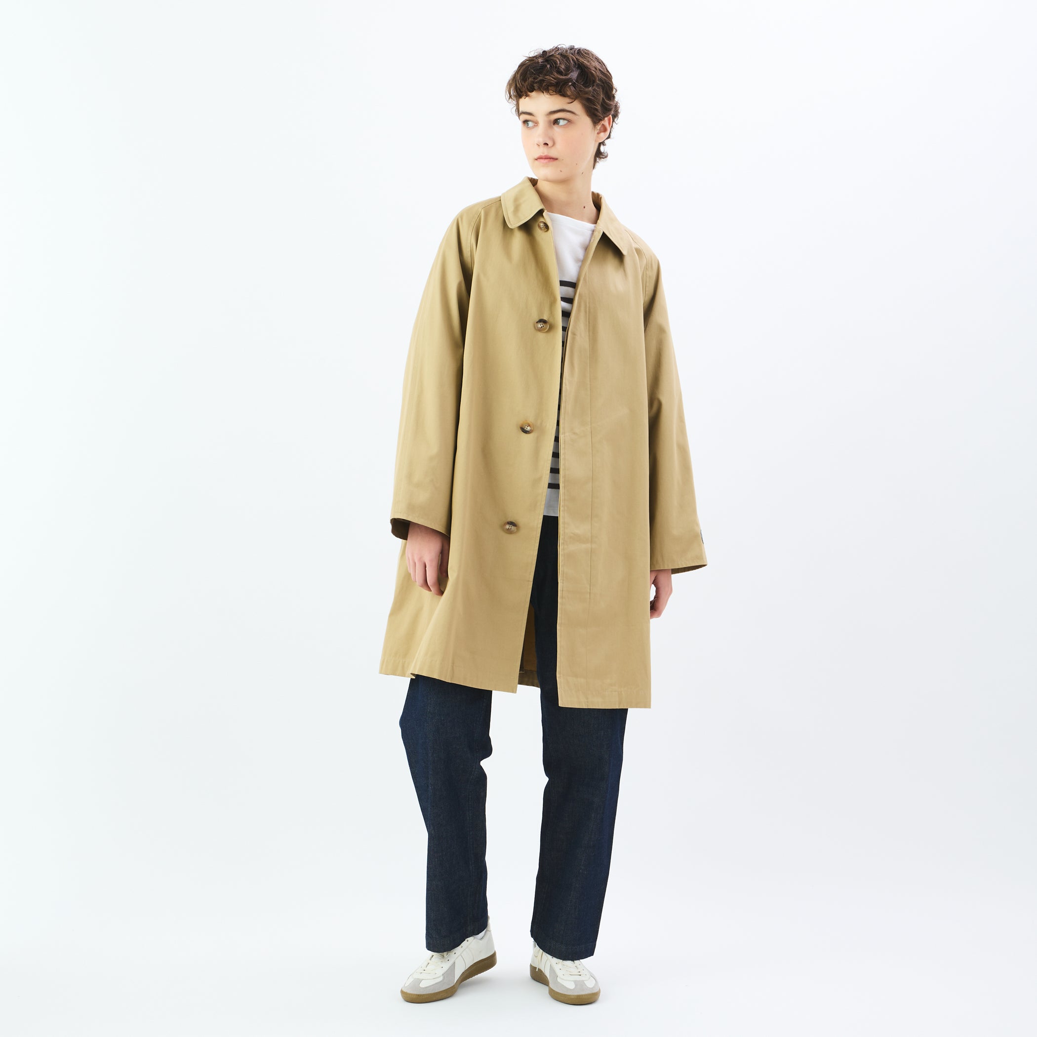 Women's Cotton Twill Bio Wash Bal Collar Coat