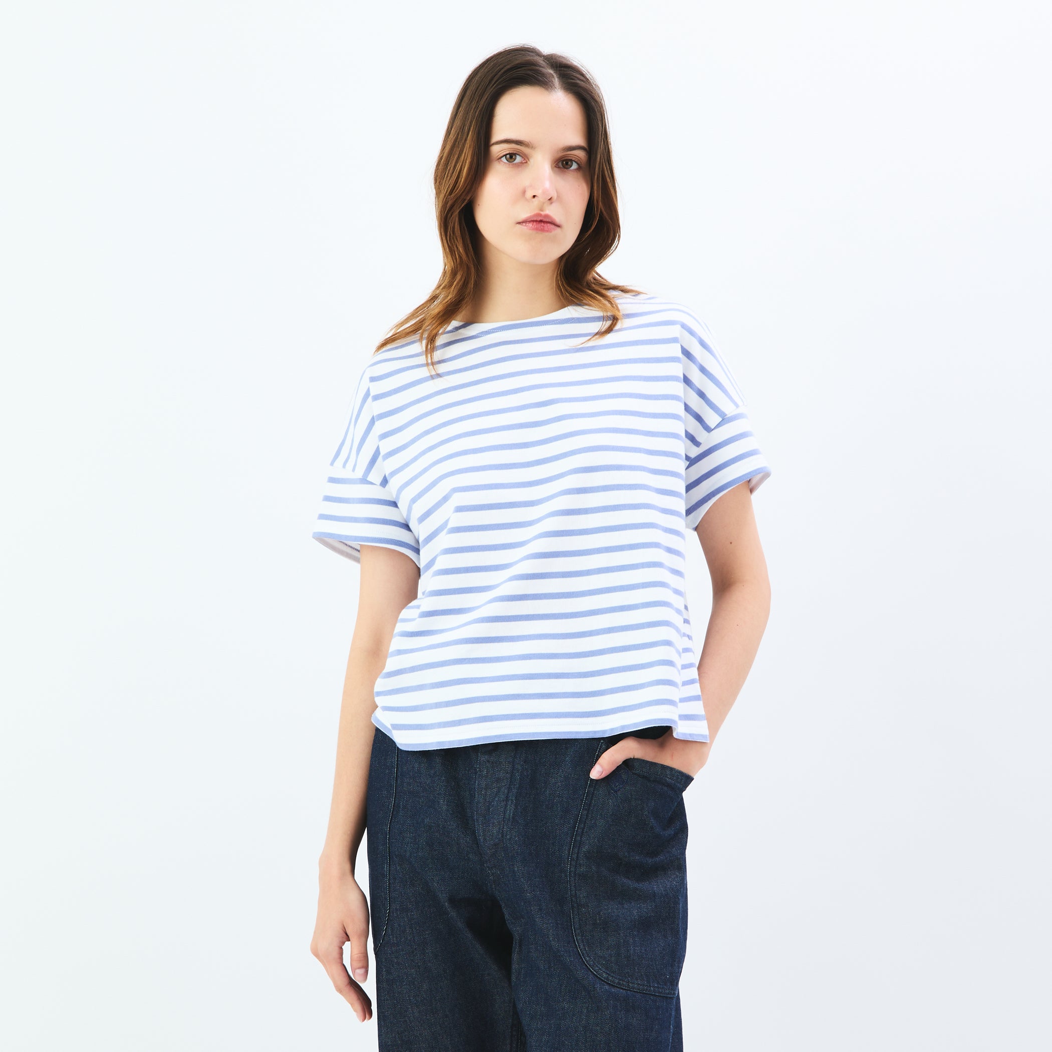 Women's Cotton Jersey Crew Neck Short Sleeve Pullover