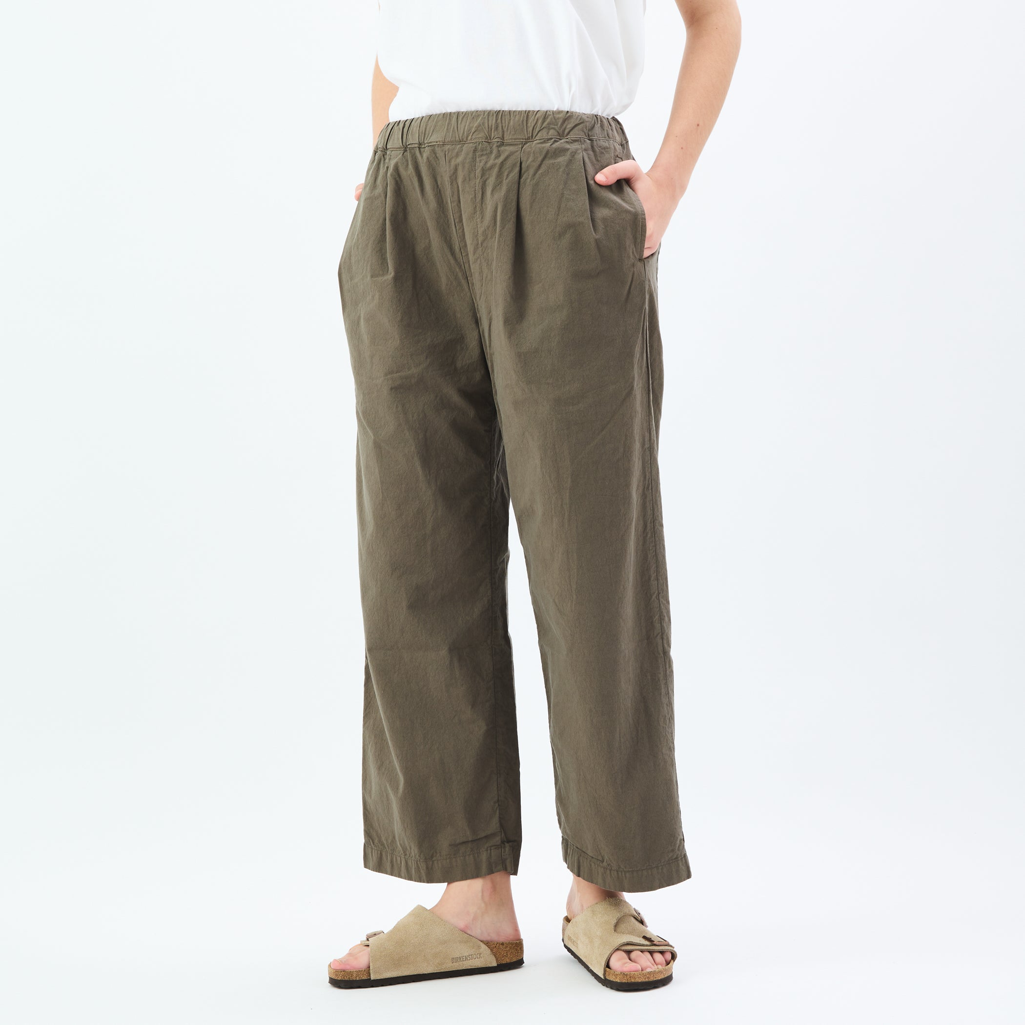 Garment Dye Poplin Easy Pants