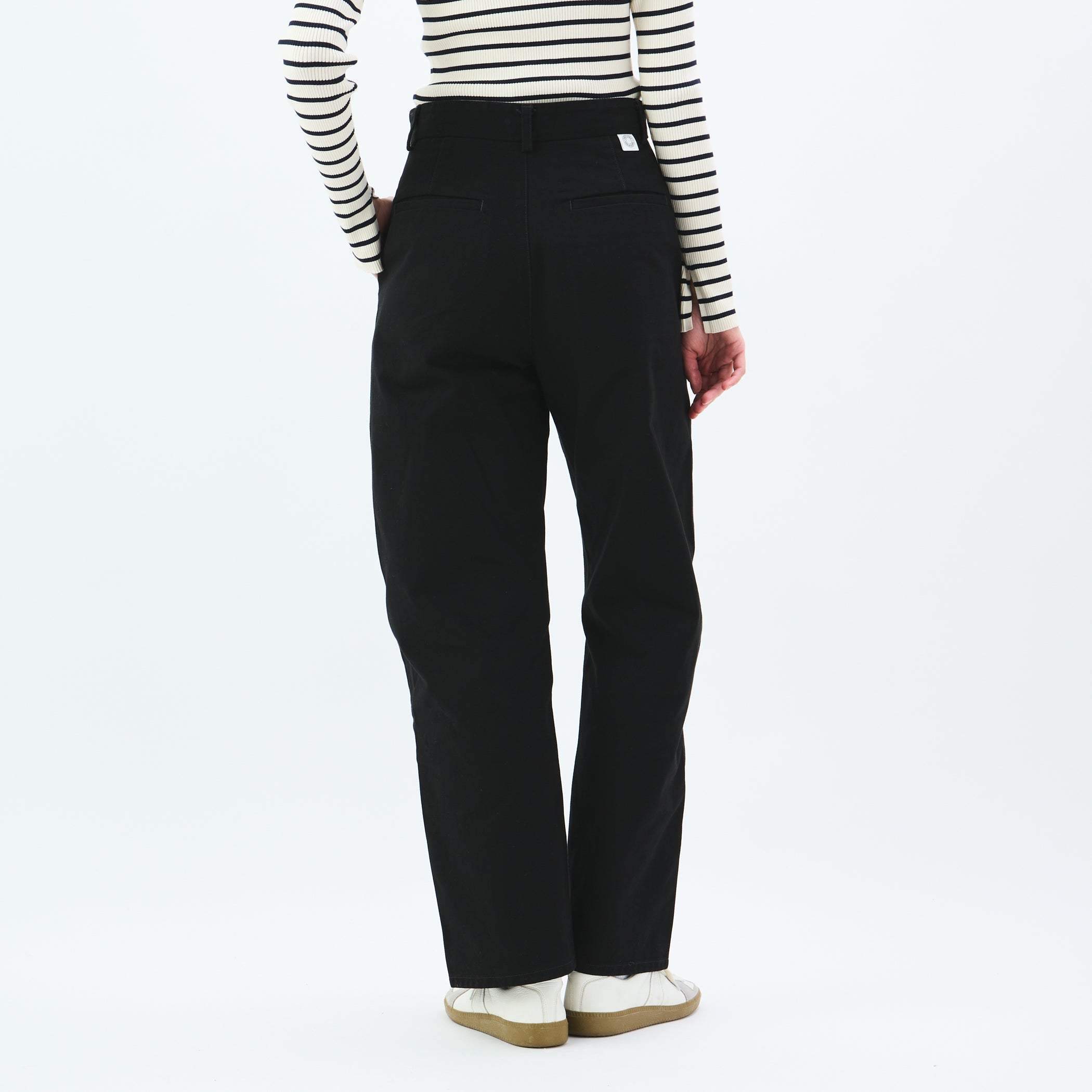 Cotton Drill Wide Pants