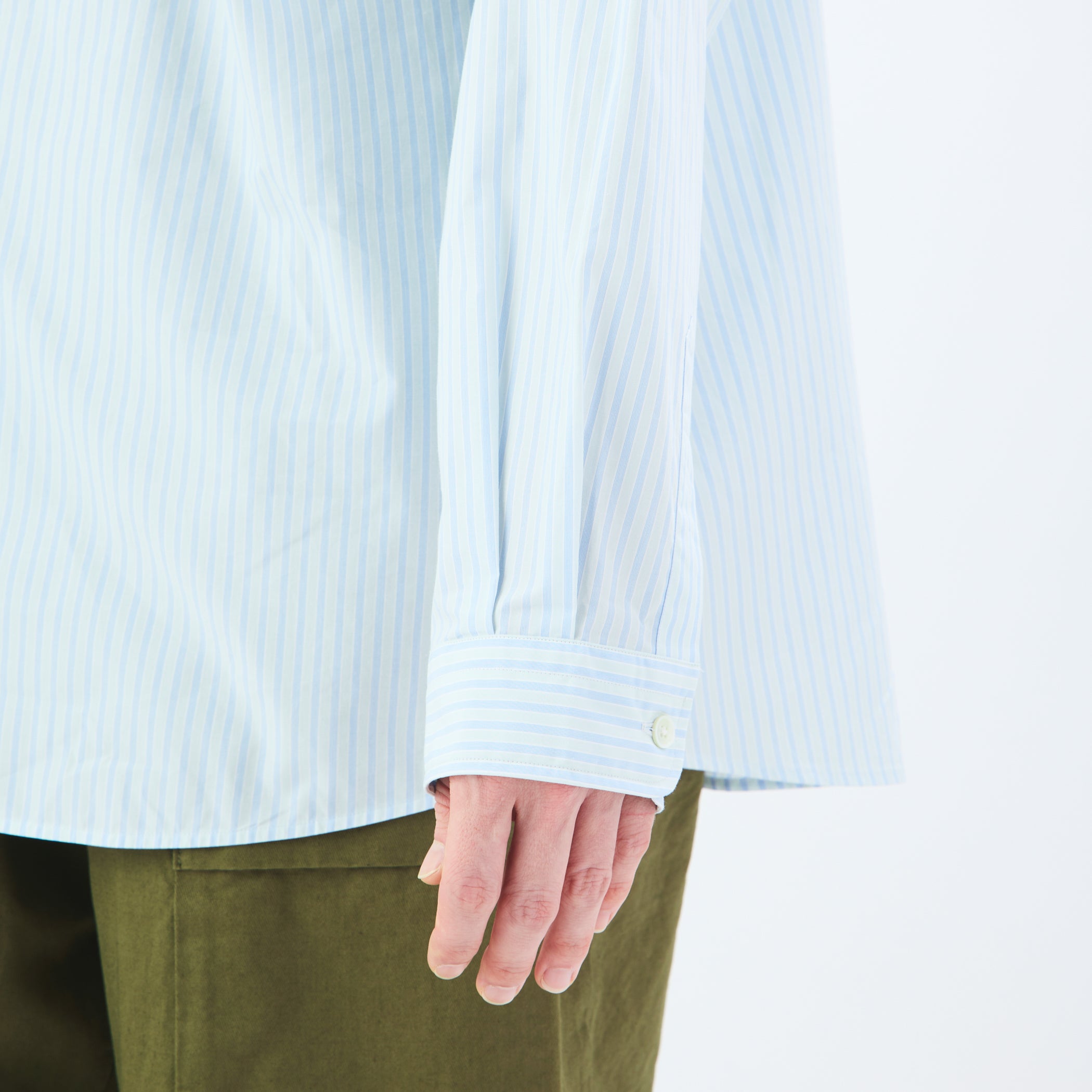 Typewriter Band Collar Shirt