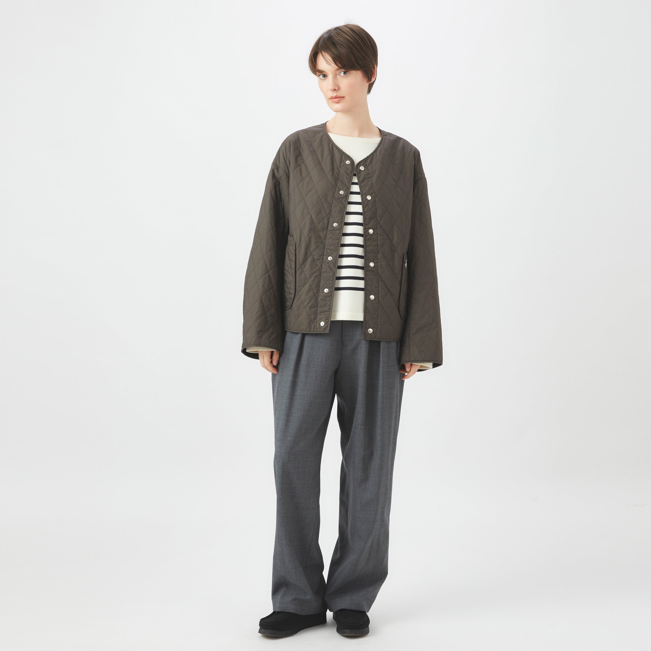 Women's Cotton Typewriter Short Blouson