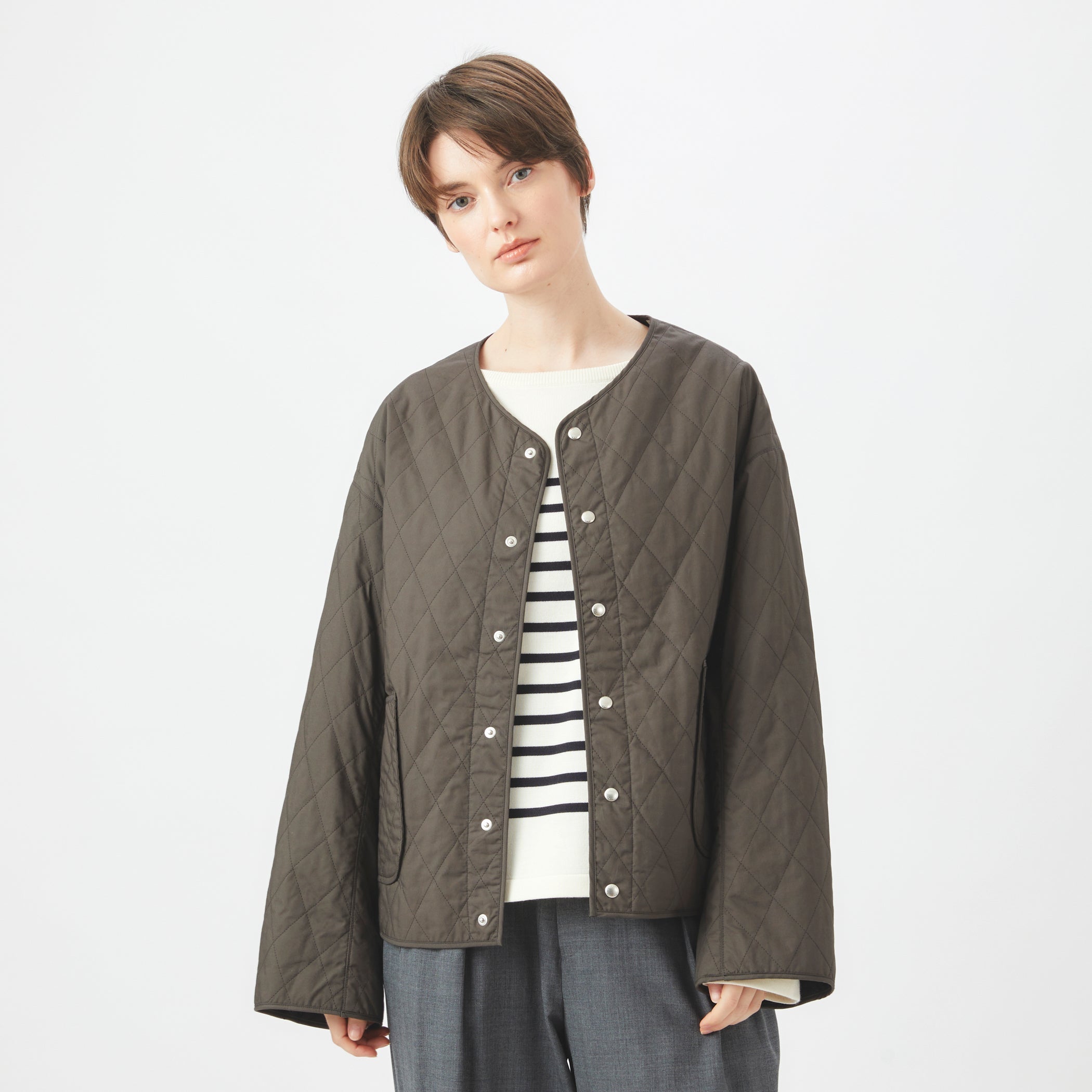 Women's Cotton Typewriter Short Blouson