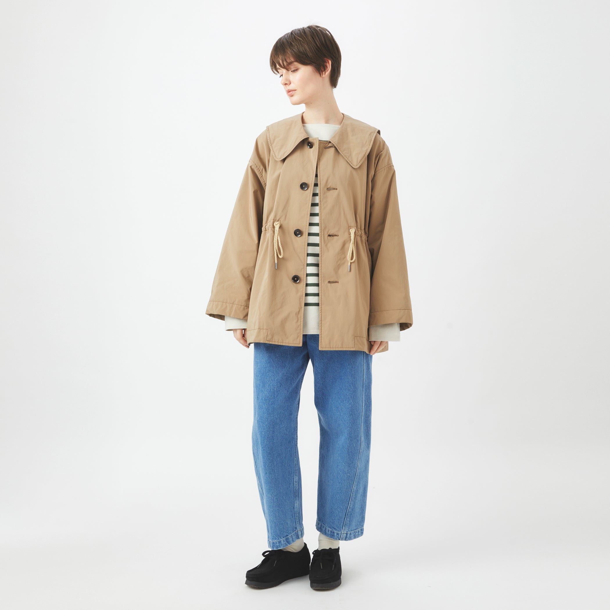 Women's Twill Big Collar Blouson