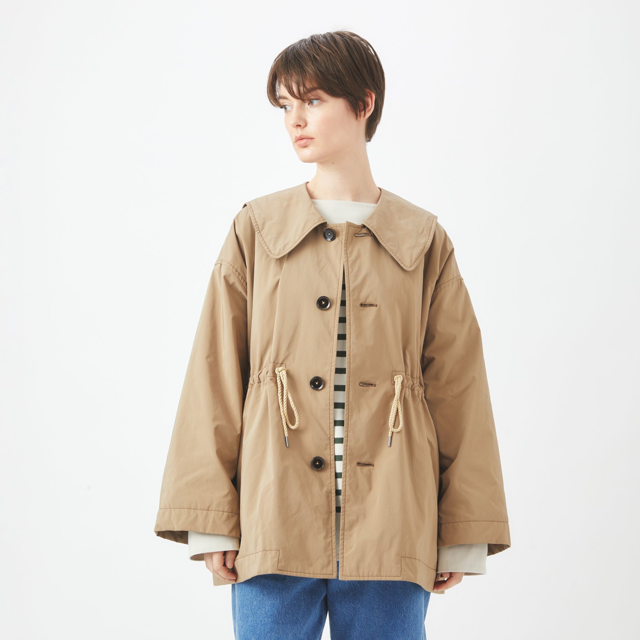 Women's Twill Big Collar Blouson