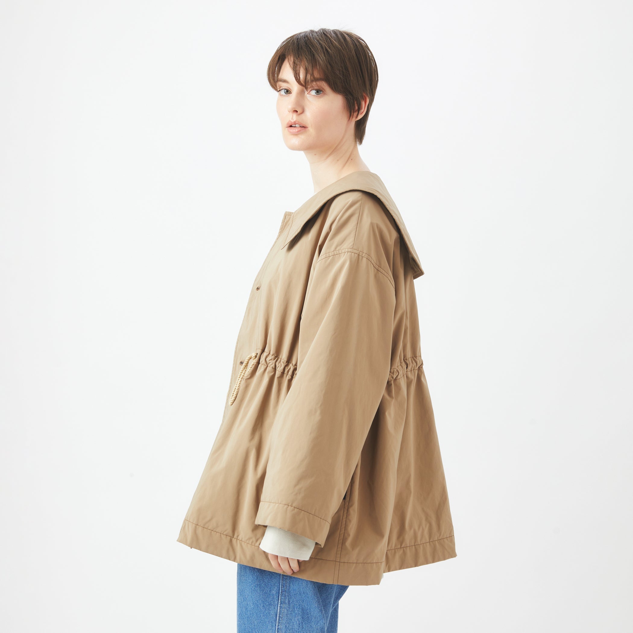 Women's Twill Big Collar Blouson