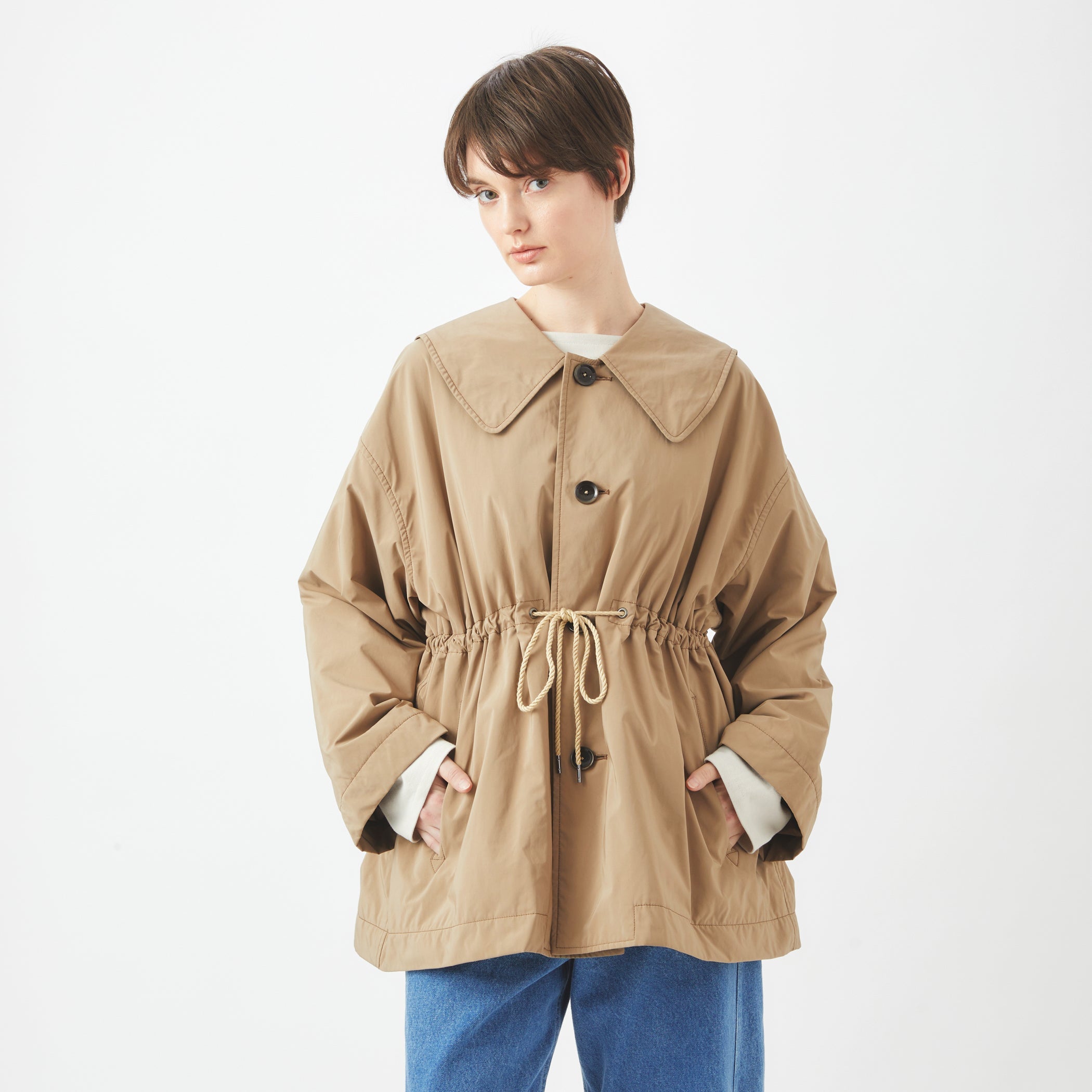 Women's Twill Big Collar Blouson