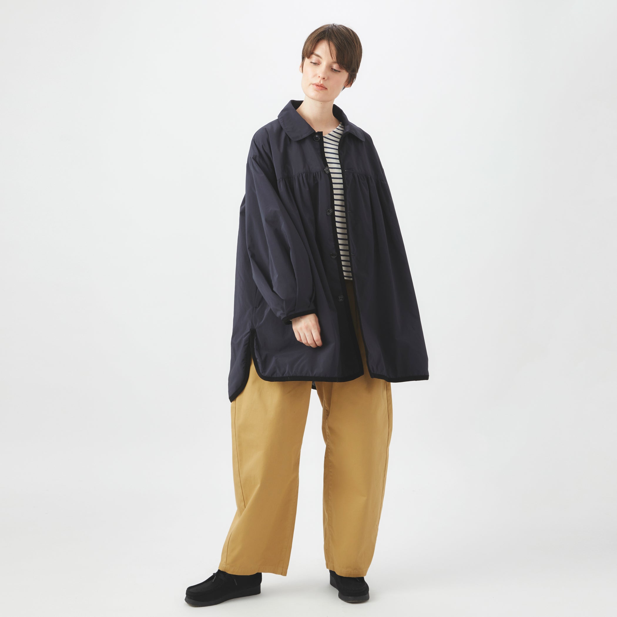 Women's Twill Gathered Coat