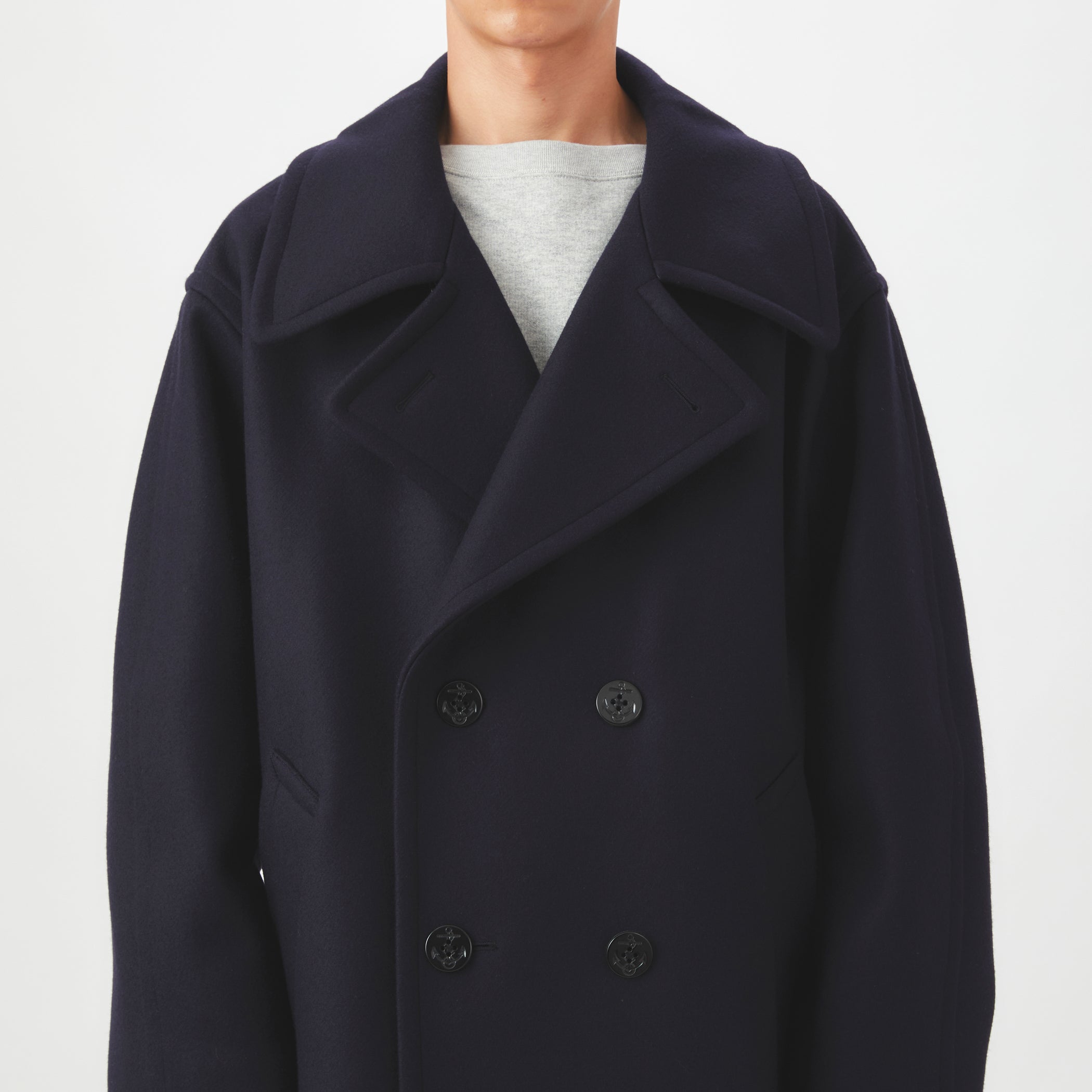 Men's Double Melton Pea Coat