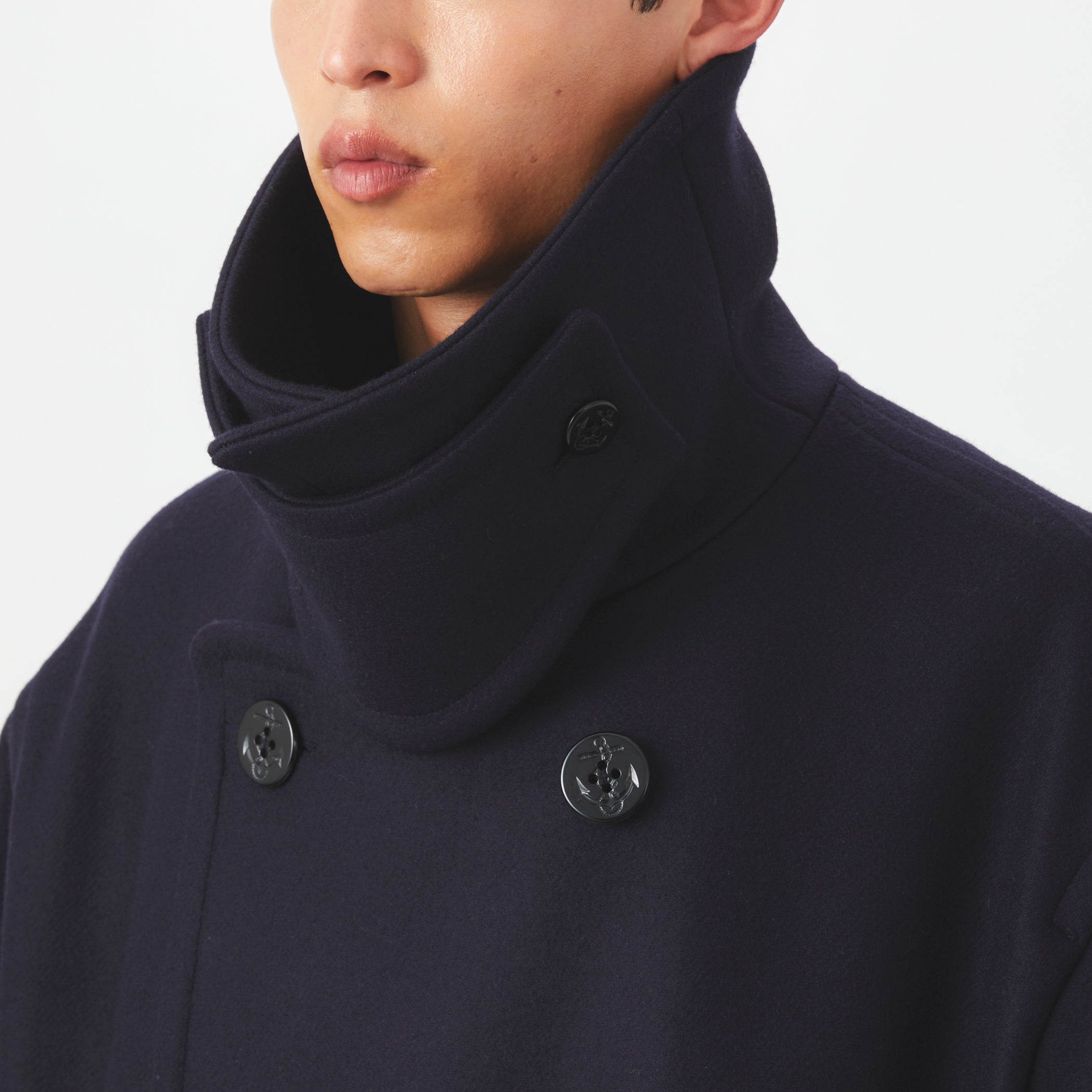 Men's Double Melton Pea Coat