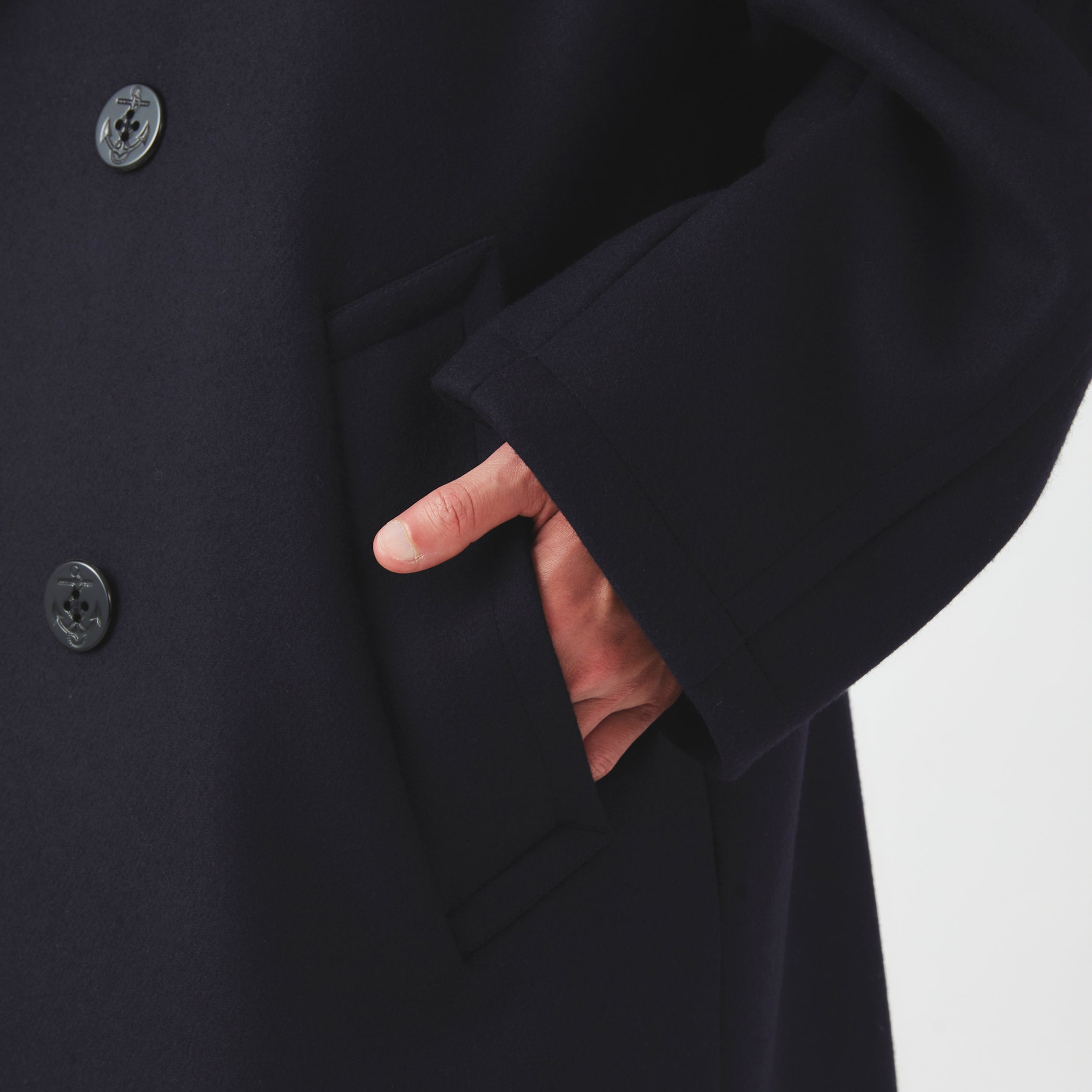 Men's Double Melton Pea Coat