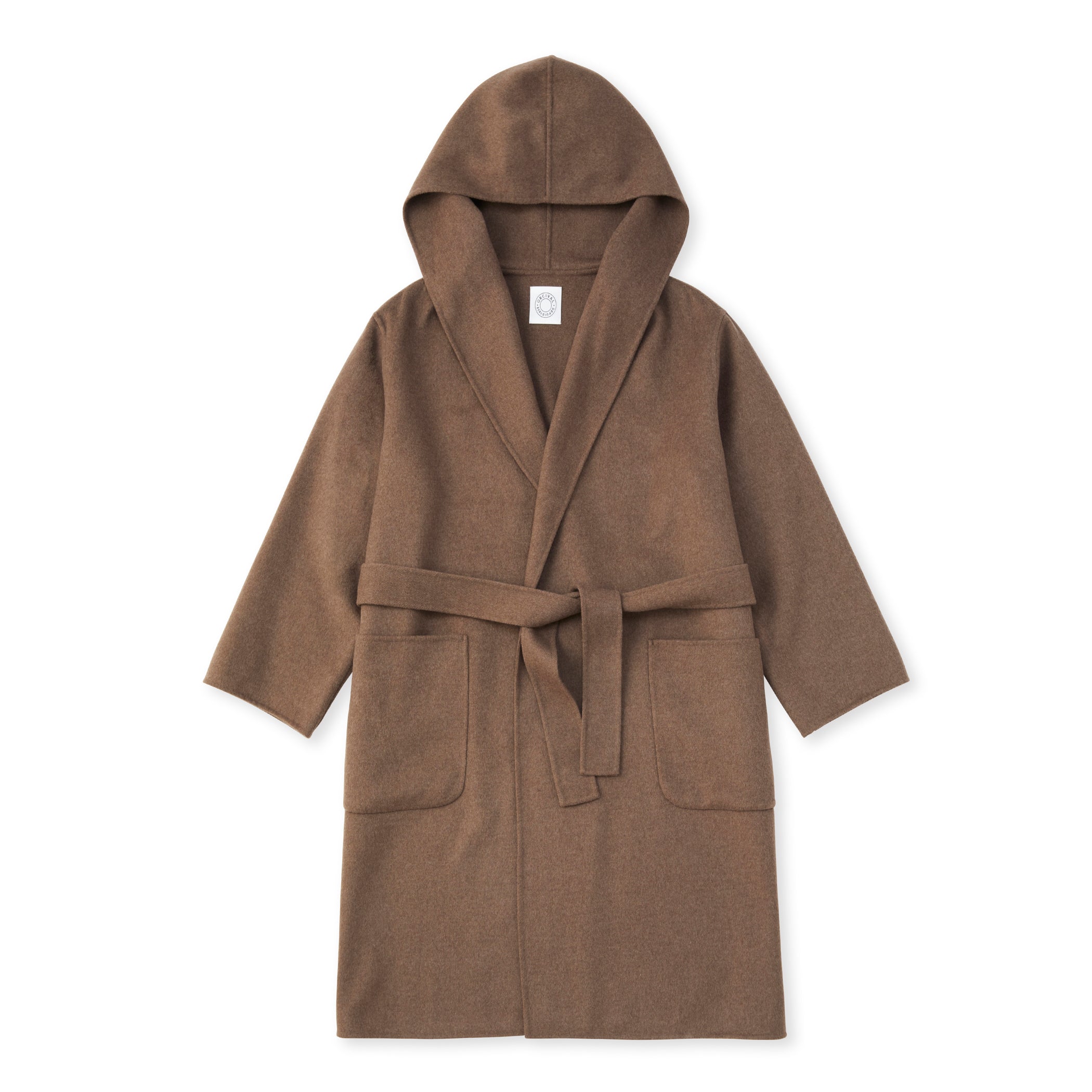 Women's Wool Beaver Hooded Long Coat