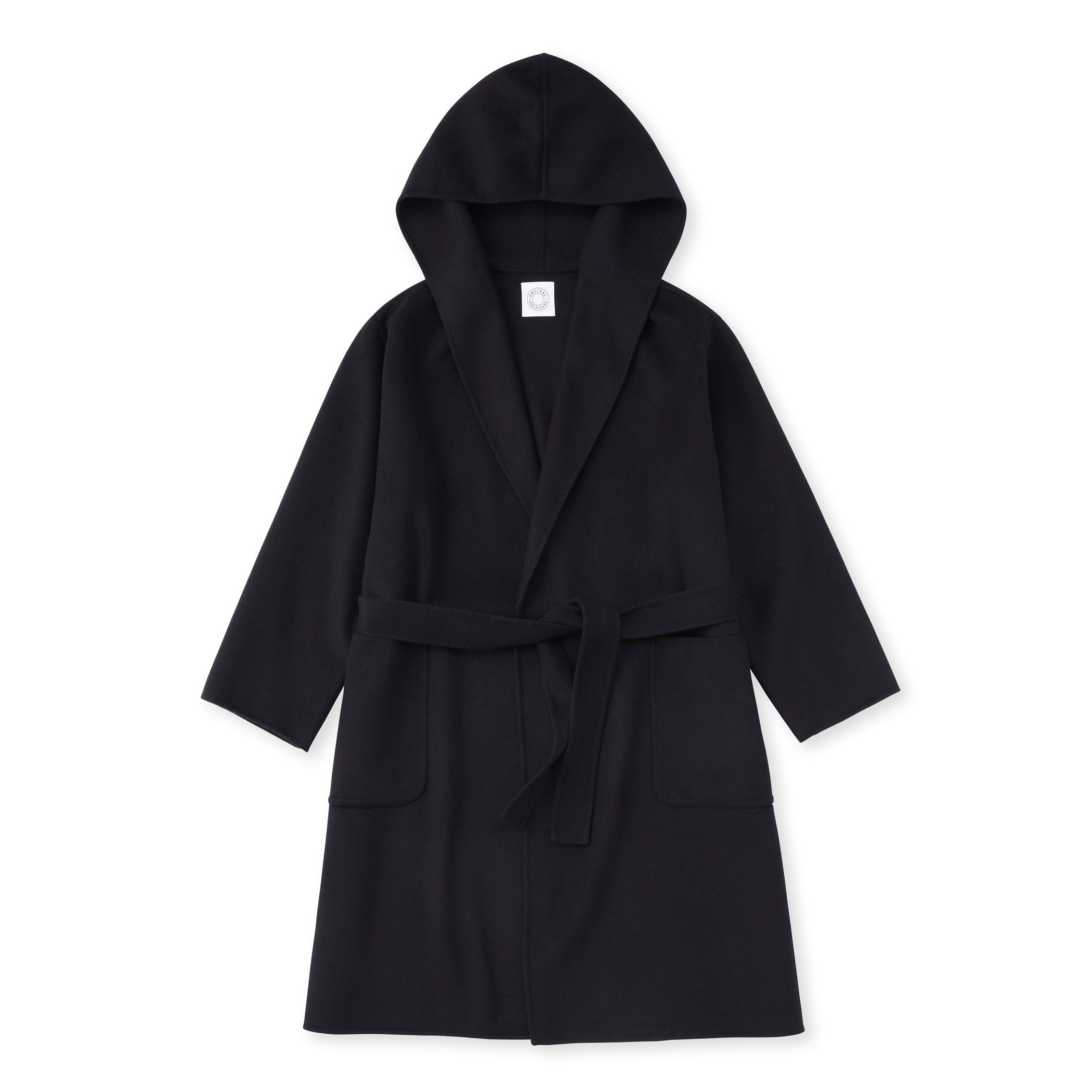 Women's Wool Beaver Hooded Long Coat