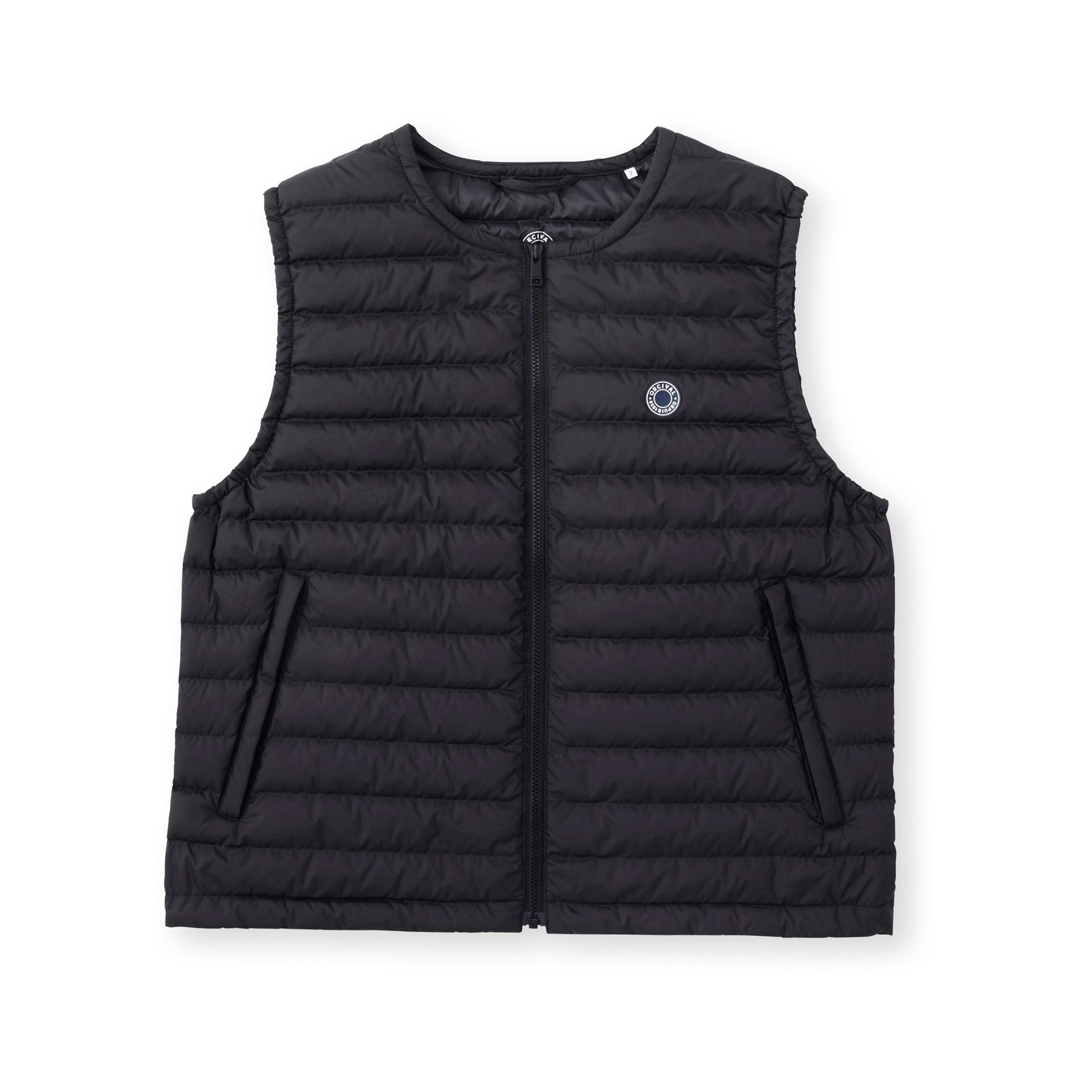 Women's Polyester Taffeta Round Neck Vest