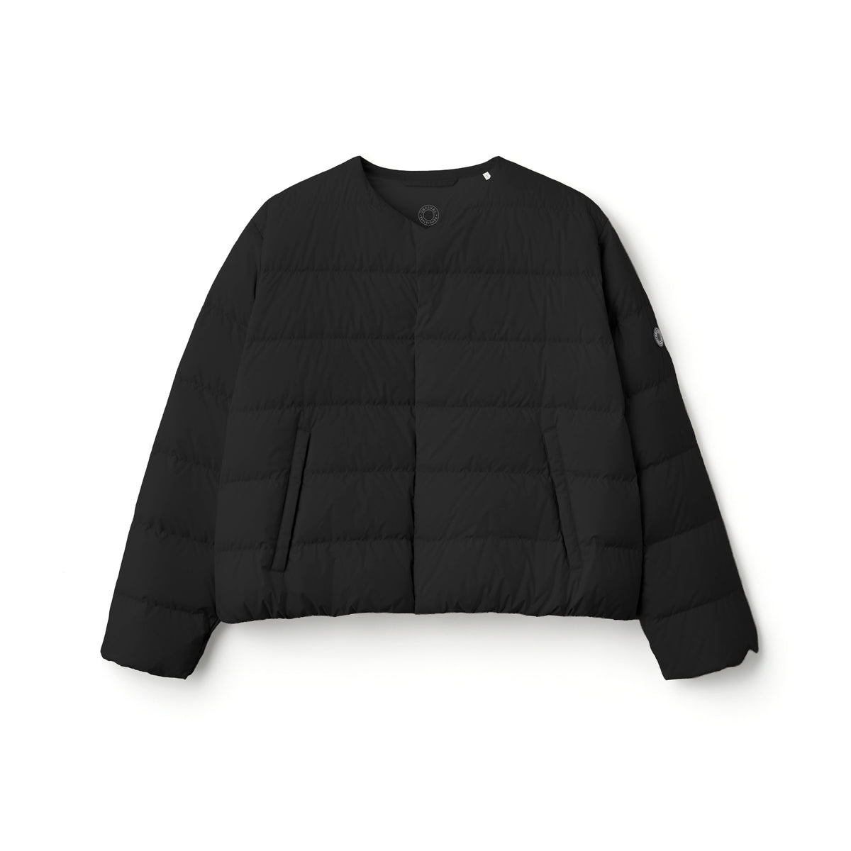 Women's Polyester Taffeta Round Neck Blouson