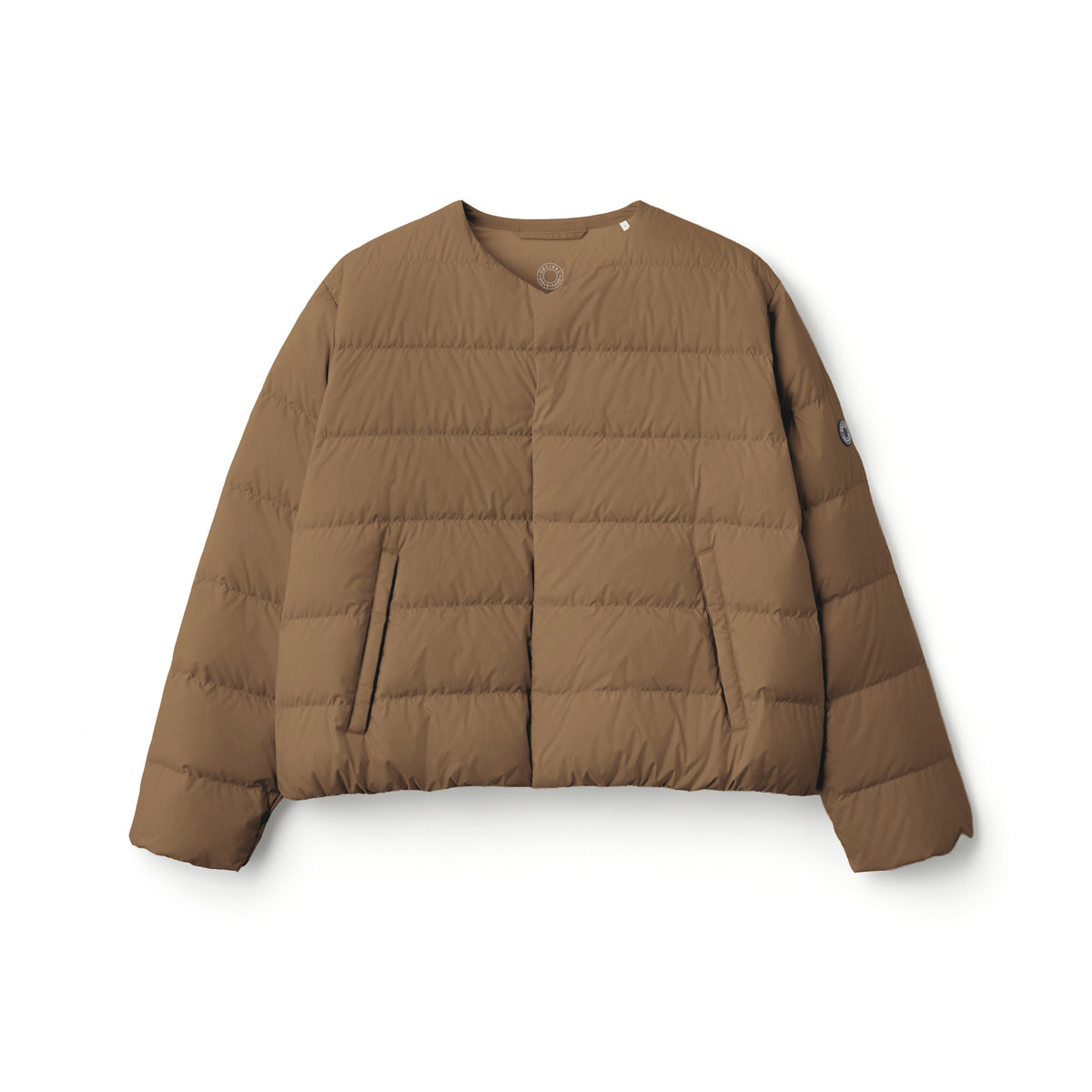 Women's Polyester Taffeta Round Neck Blouson