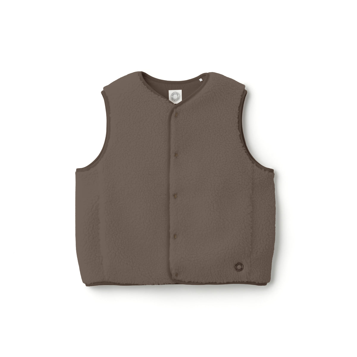 Women's Boa Fleece Round Neck Vest