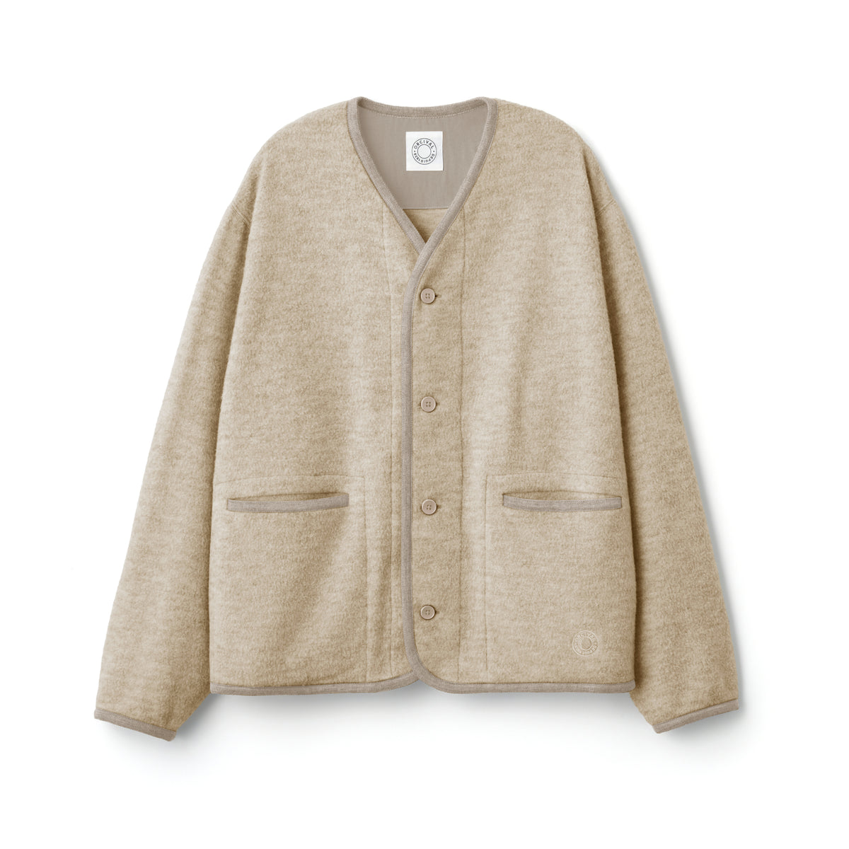 Men's Napping Brushed Fleece V Neck Cardigan