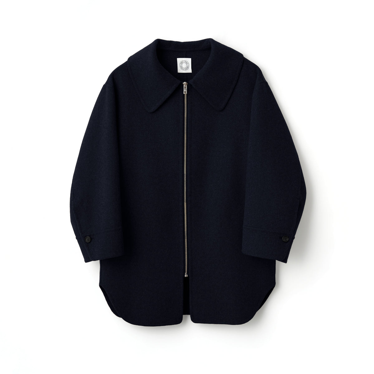 Women's River Wool Beaver Zip Round Collar Coat