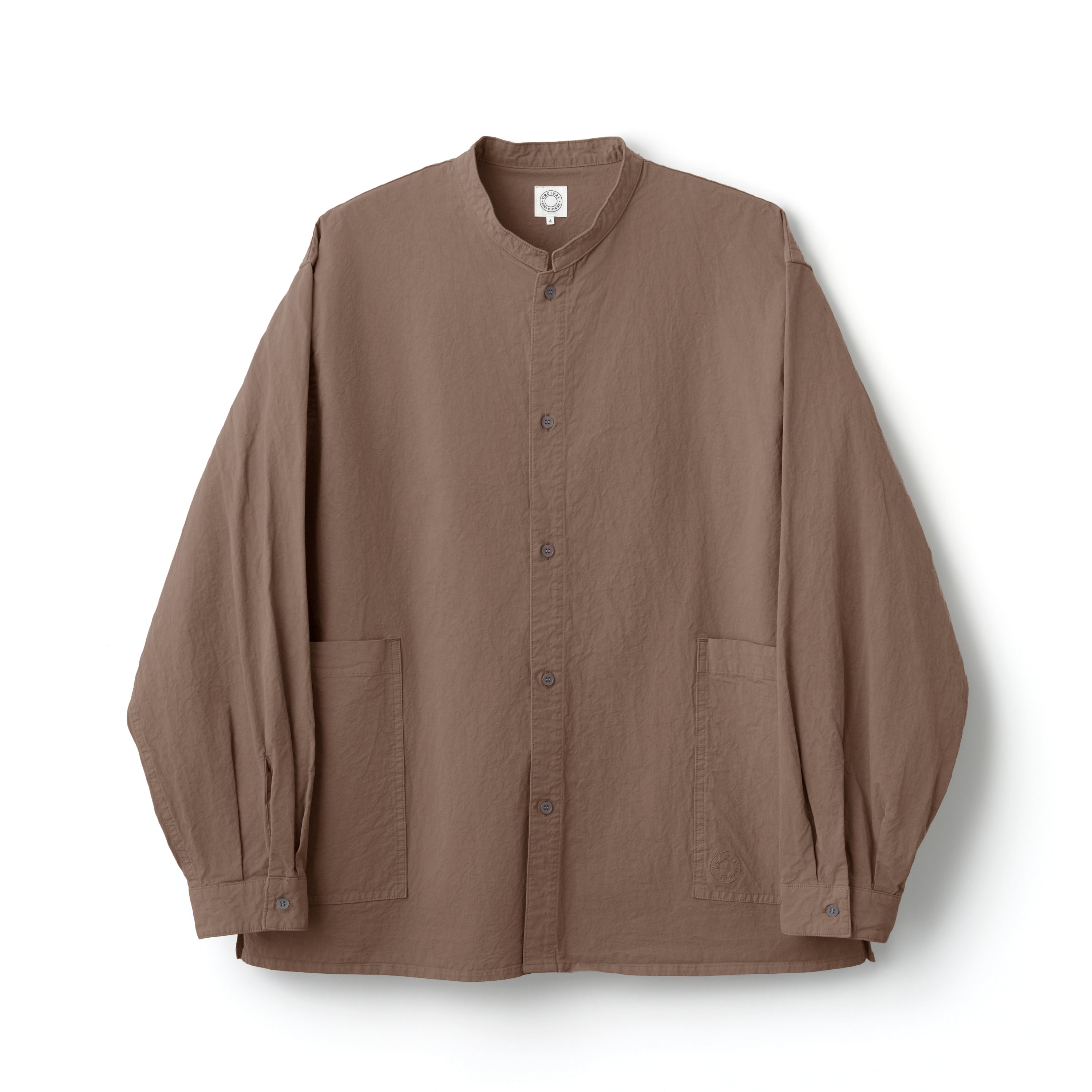 Twill Dump Stand Collar Shirt