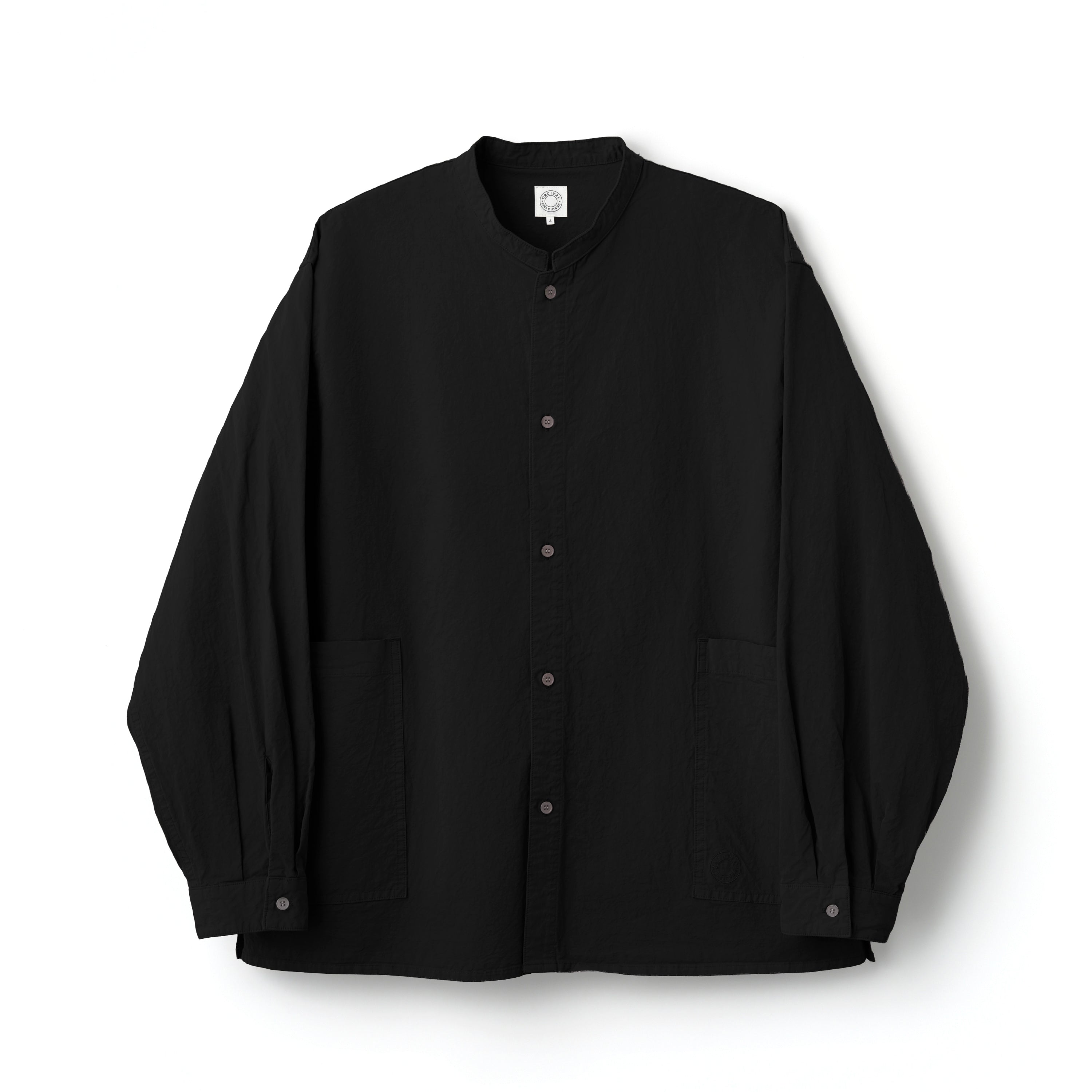 Twill Dump Stand Collar Shirt