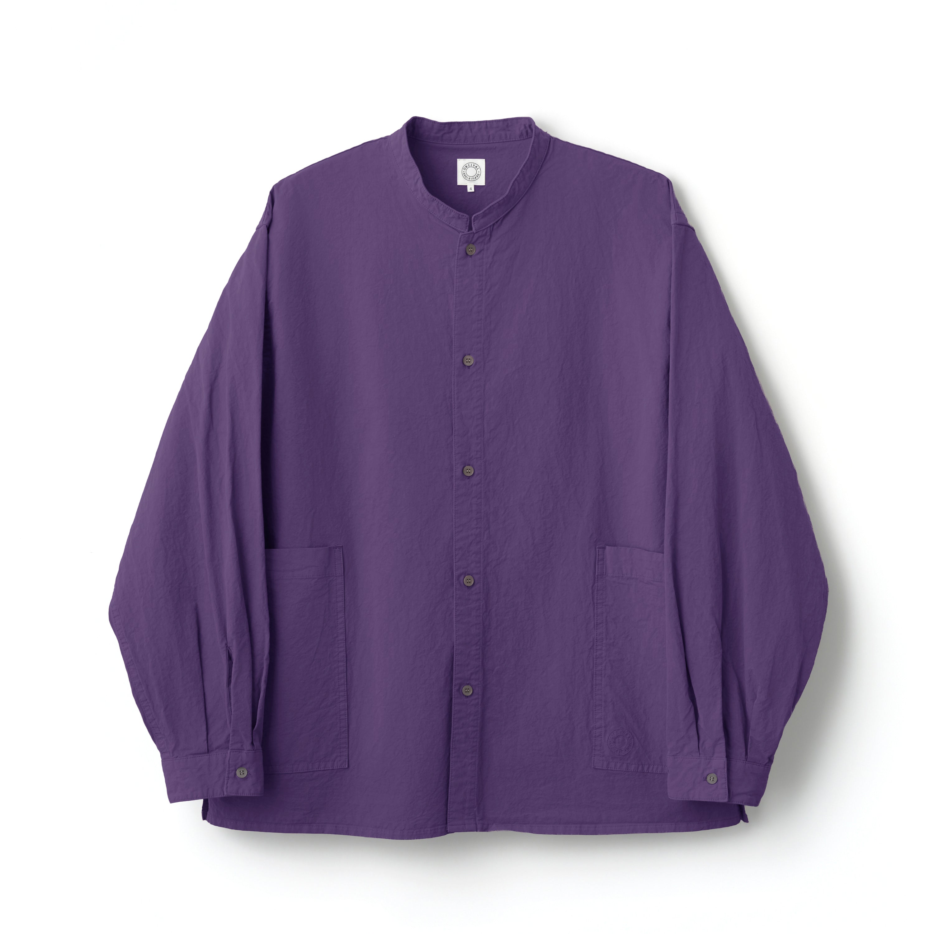 Twill Dump Stand Collar Shirt
