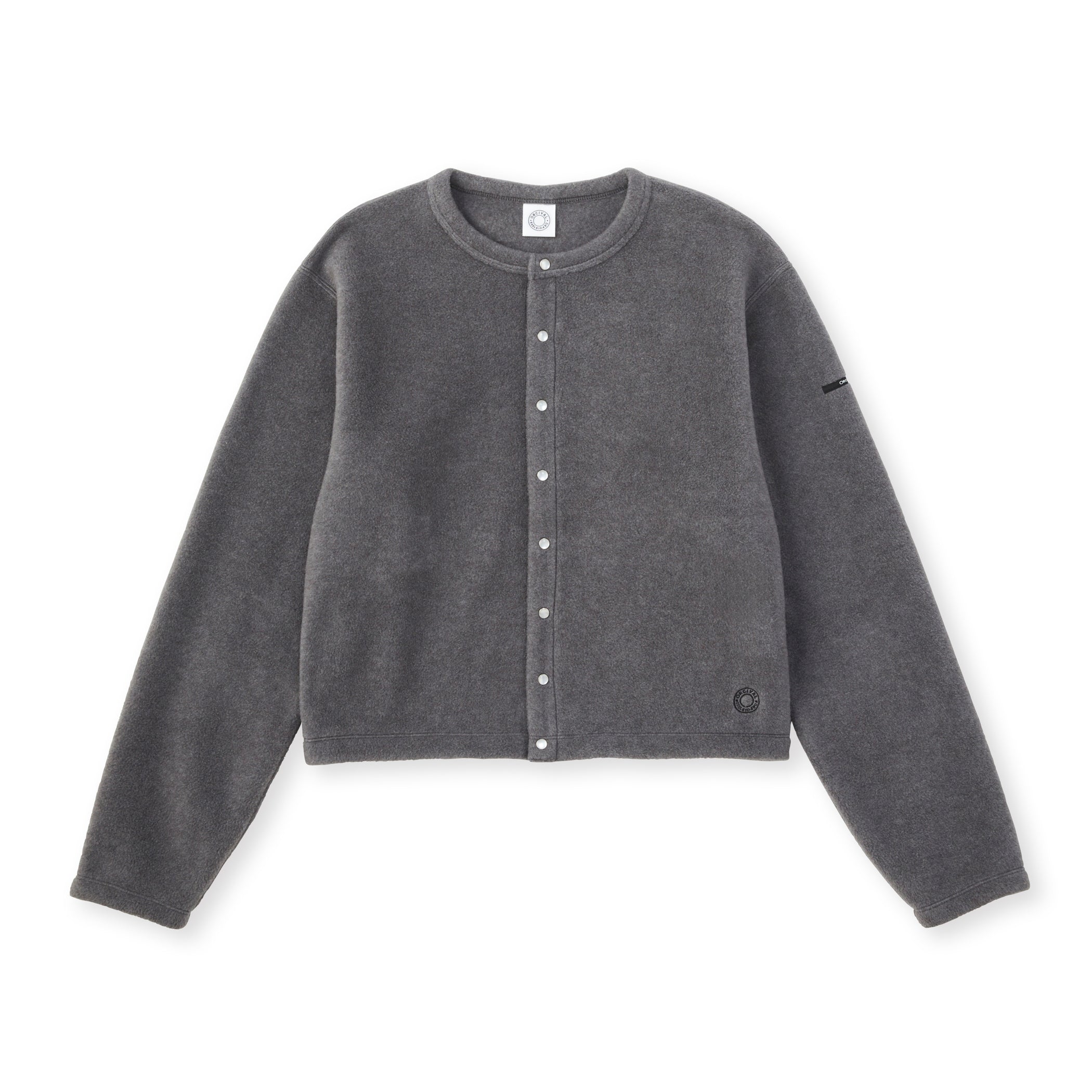 Women's Fleece Crew Neck Cardigan