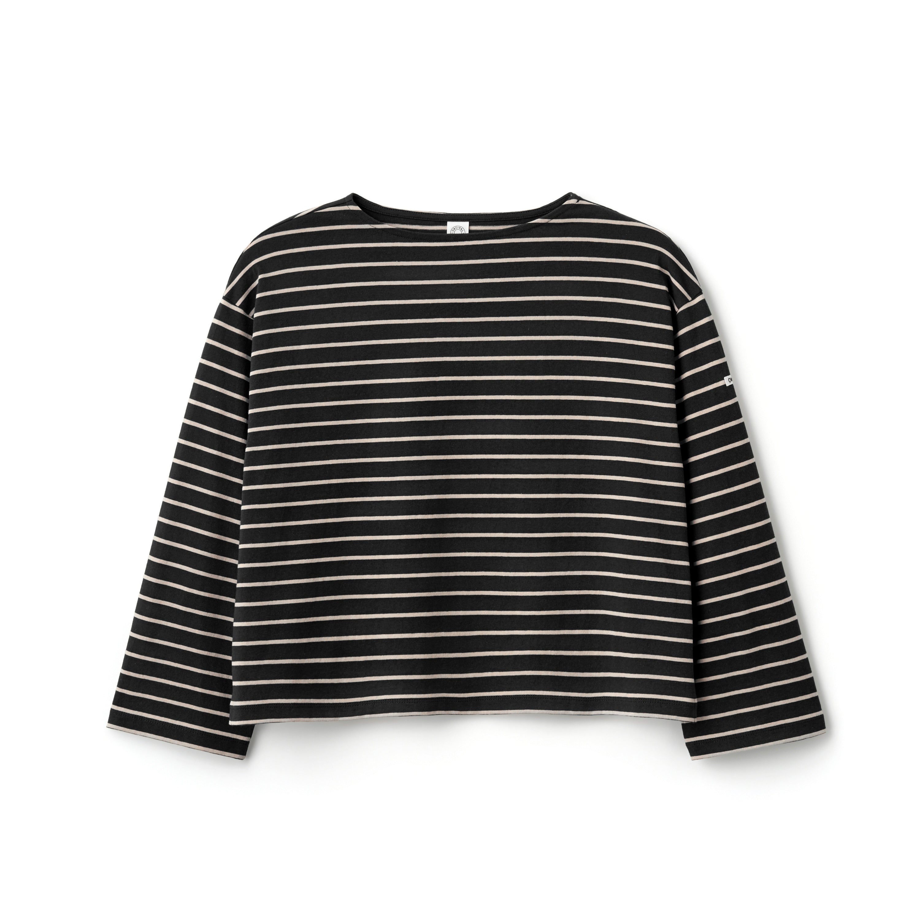 Women's Cotton Jersey Boat Neck Wide Sleeve Pullover