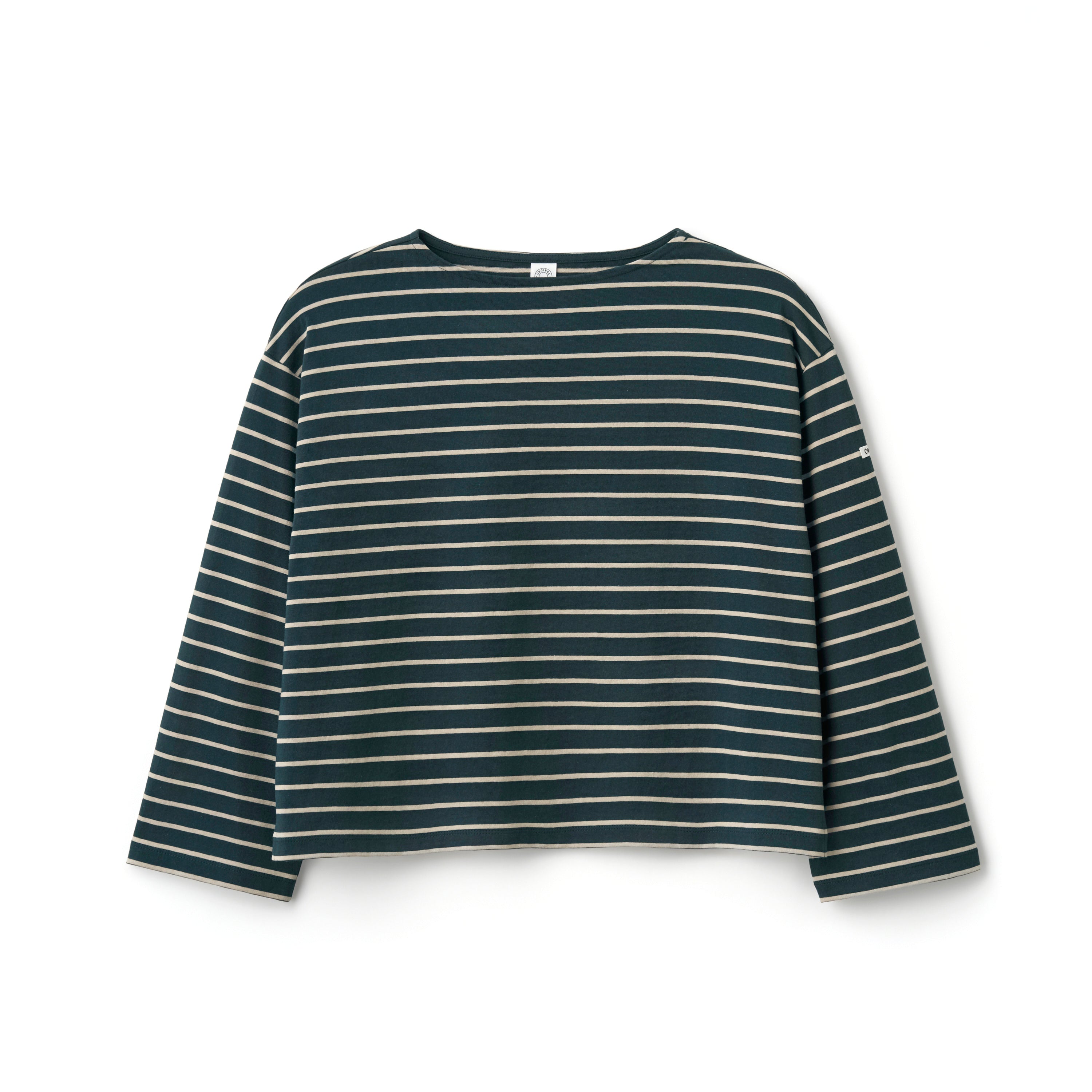 Women's Cotton Jersey Boat Neck Wide Sleeve Pullover
