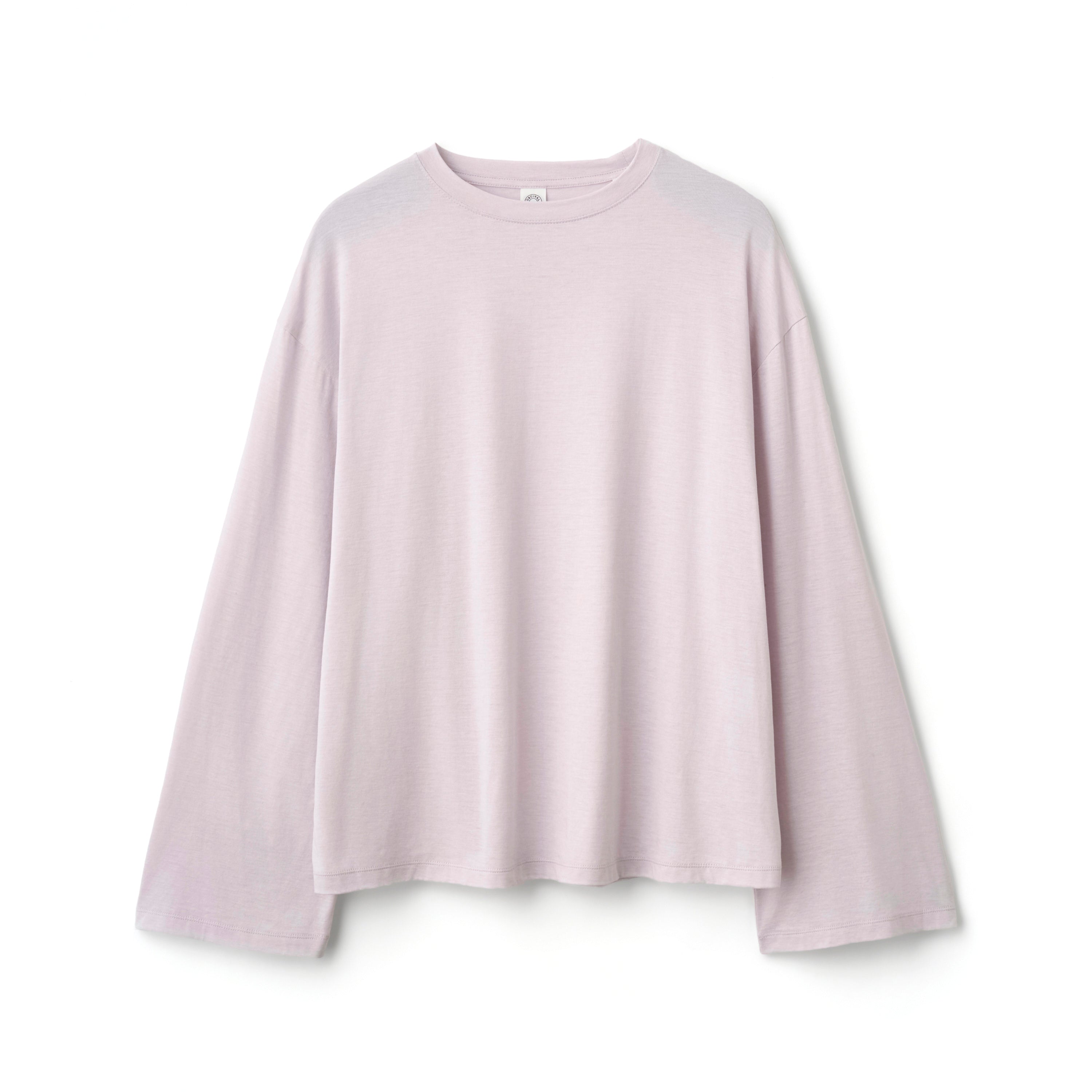 Women's Sheer Jersey Relax Fit Long Sleeve Pullover