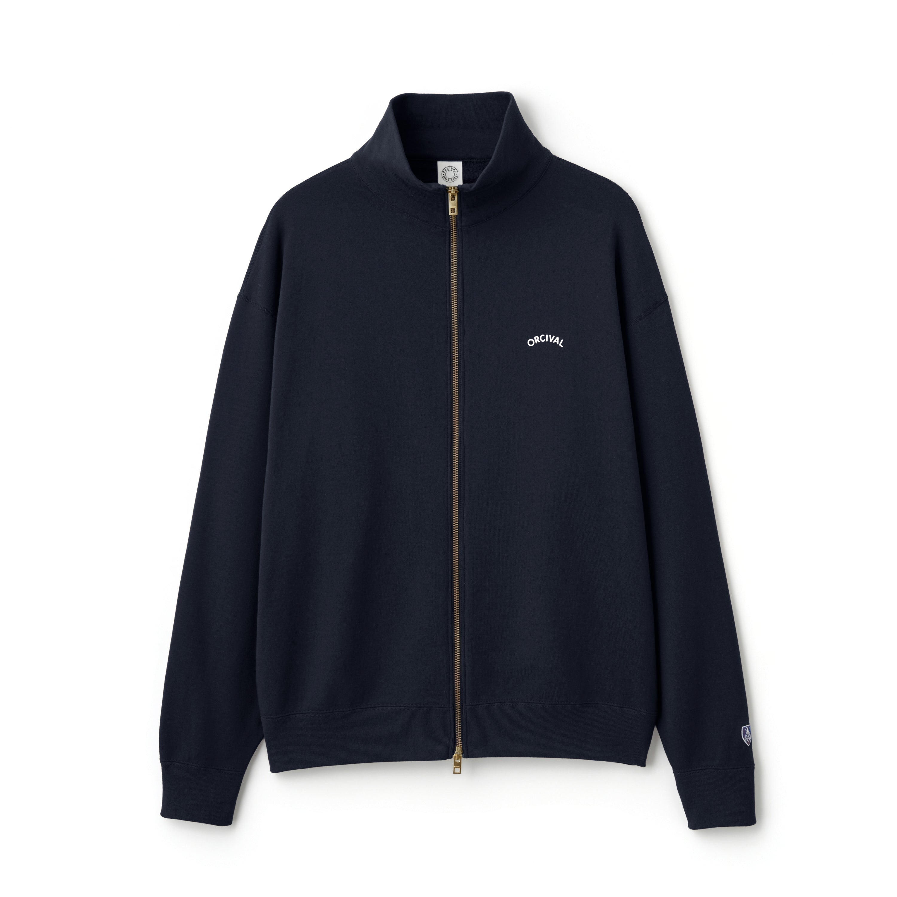 Men's Light French Terry Stand Collar Zip Jacket
