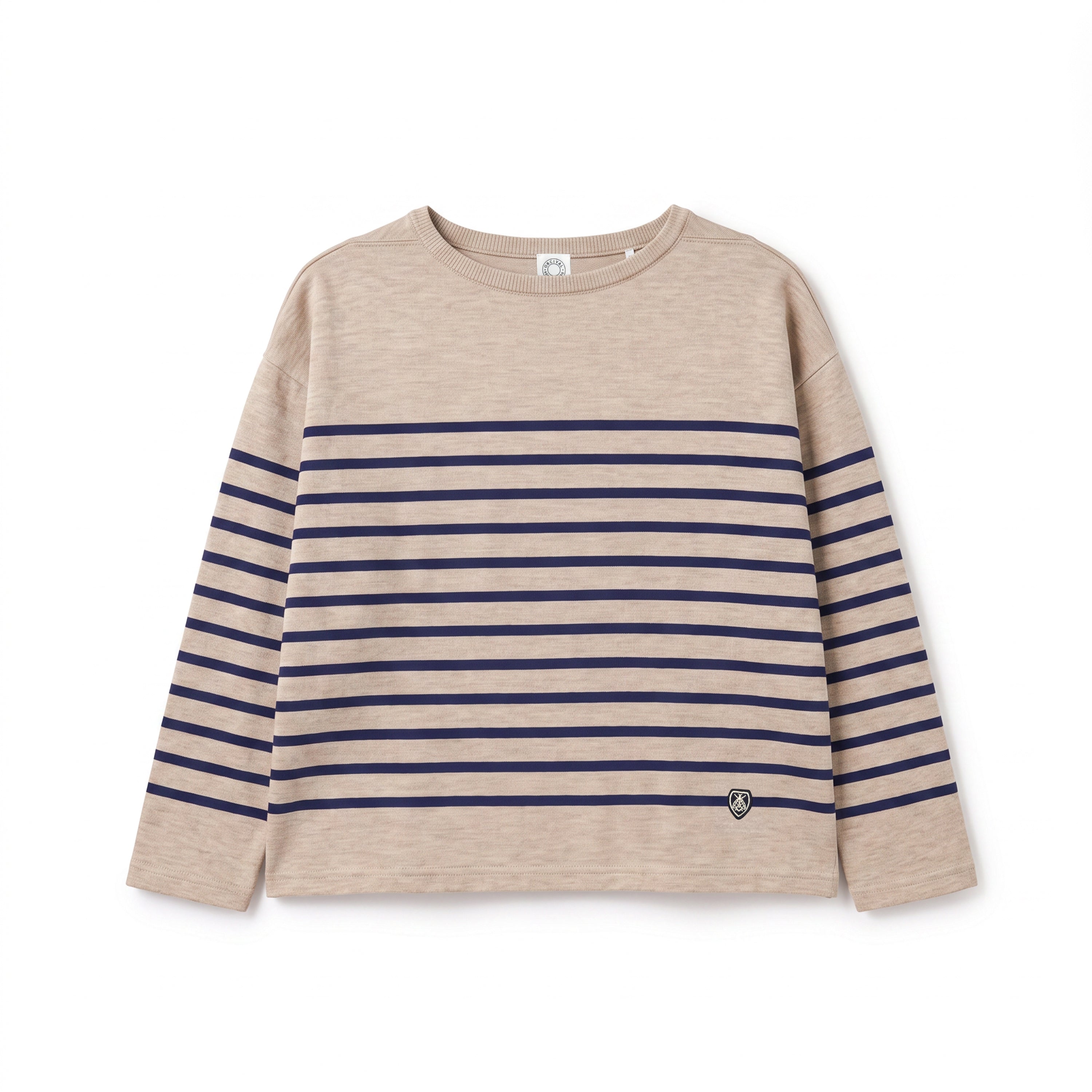 Women's Wool Planting Stripe Knit Boat Neck Pullover