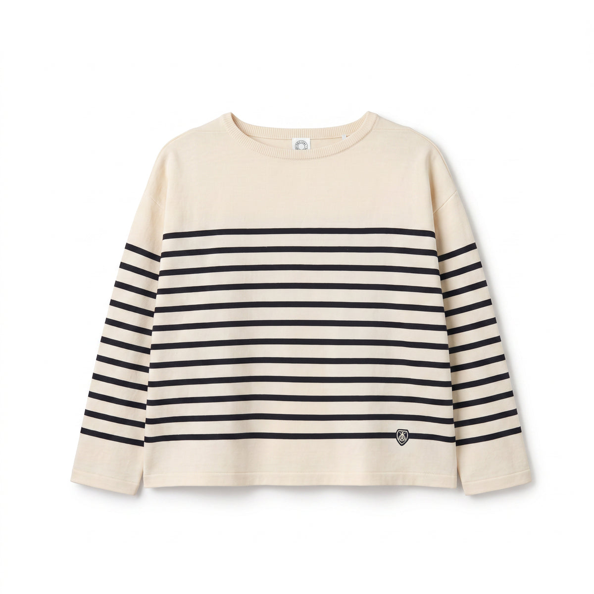 Women's Wool Planting Stripe Knit Boat Neck Pullover