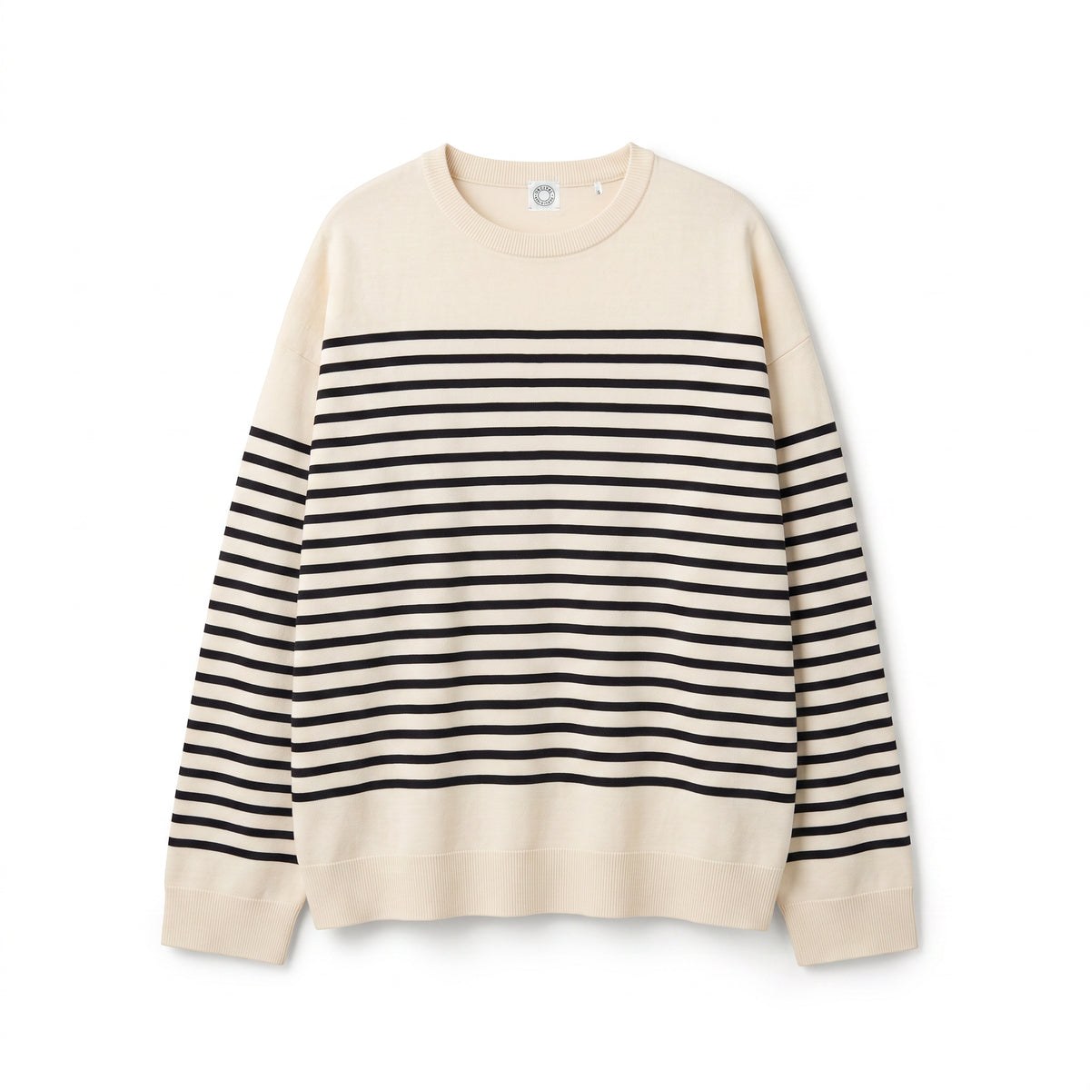 Men's Wool Planting Stripe Knit Crew Neck Pullover