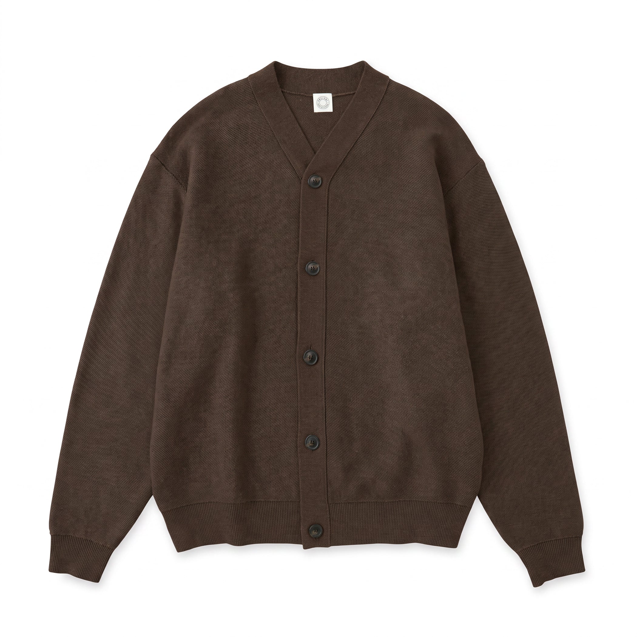 Men's Wool Cotton 9G French Terry Knit Cardigan
