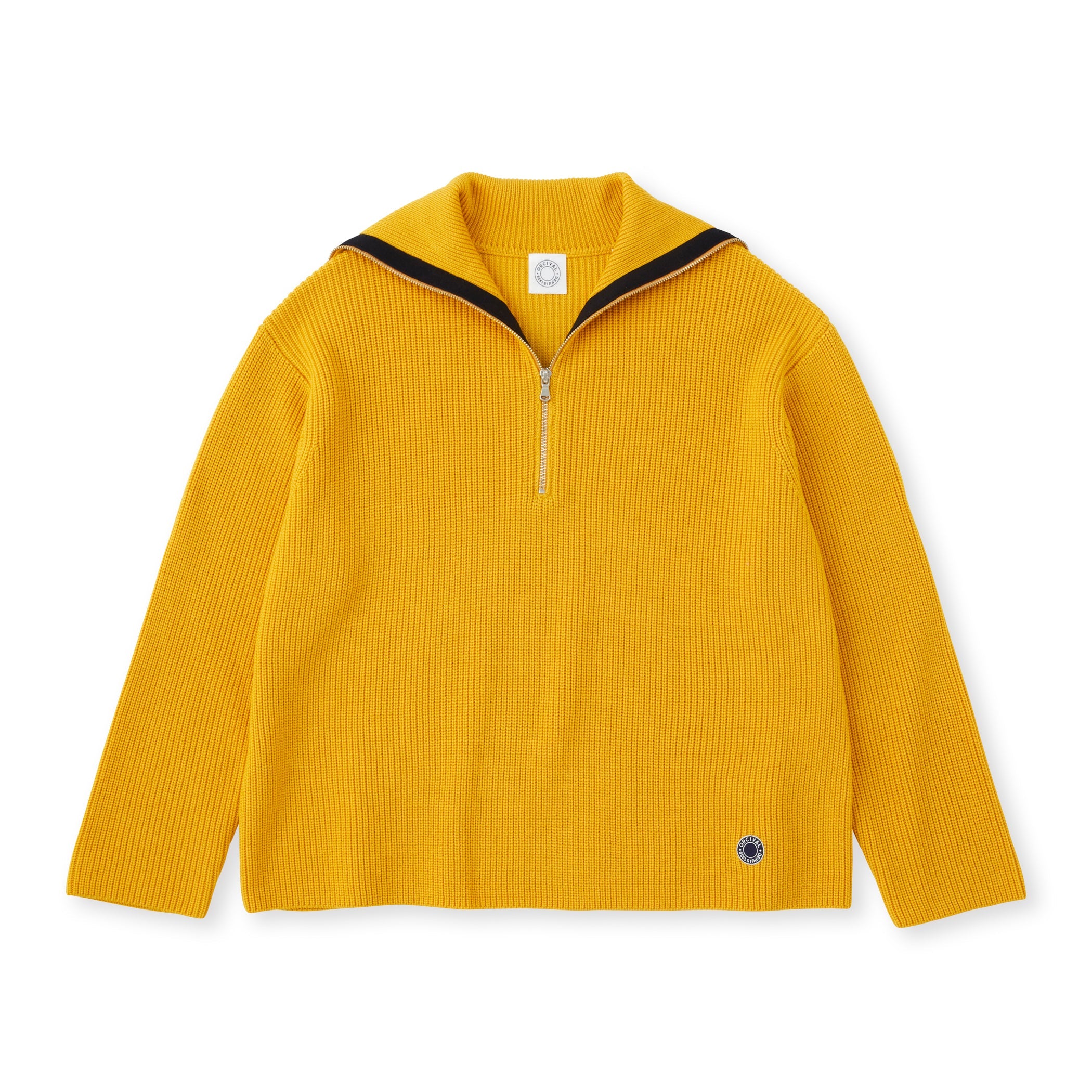 Women's Sailor Collar Half Zip Knit