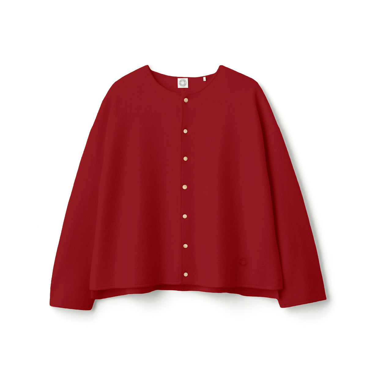 Women's Boiled Wool Jersey Cardigan
