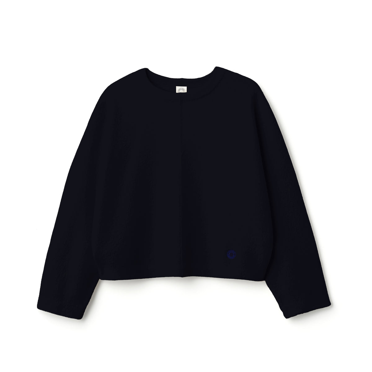 Women's Boiled Wool Jersey Dolman Sleeve Cocoon Pullover