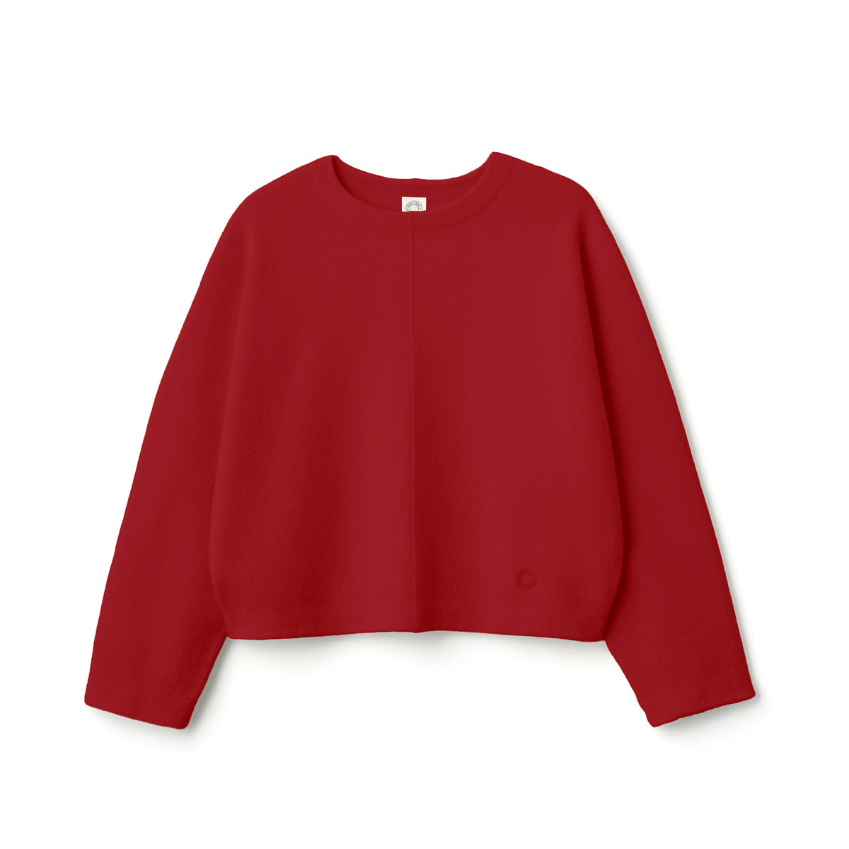 Women's Boiled Wool Jersey Dolman Sleeve Cocoon Pullover