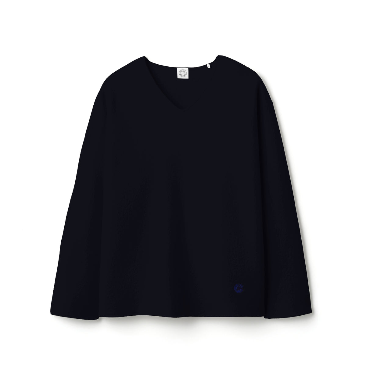 Men's Boiled Wool Jersey  V Neck Pullover