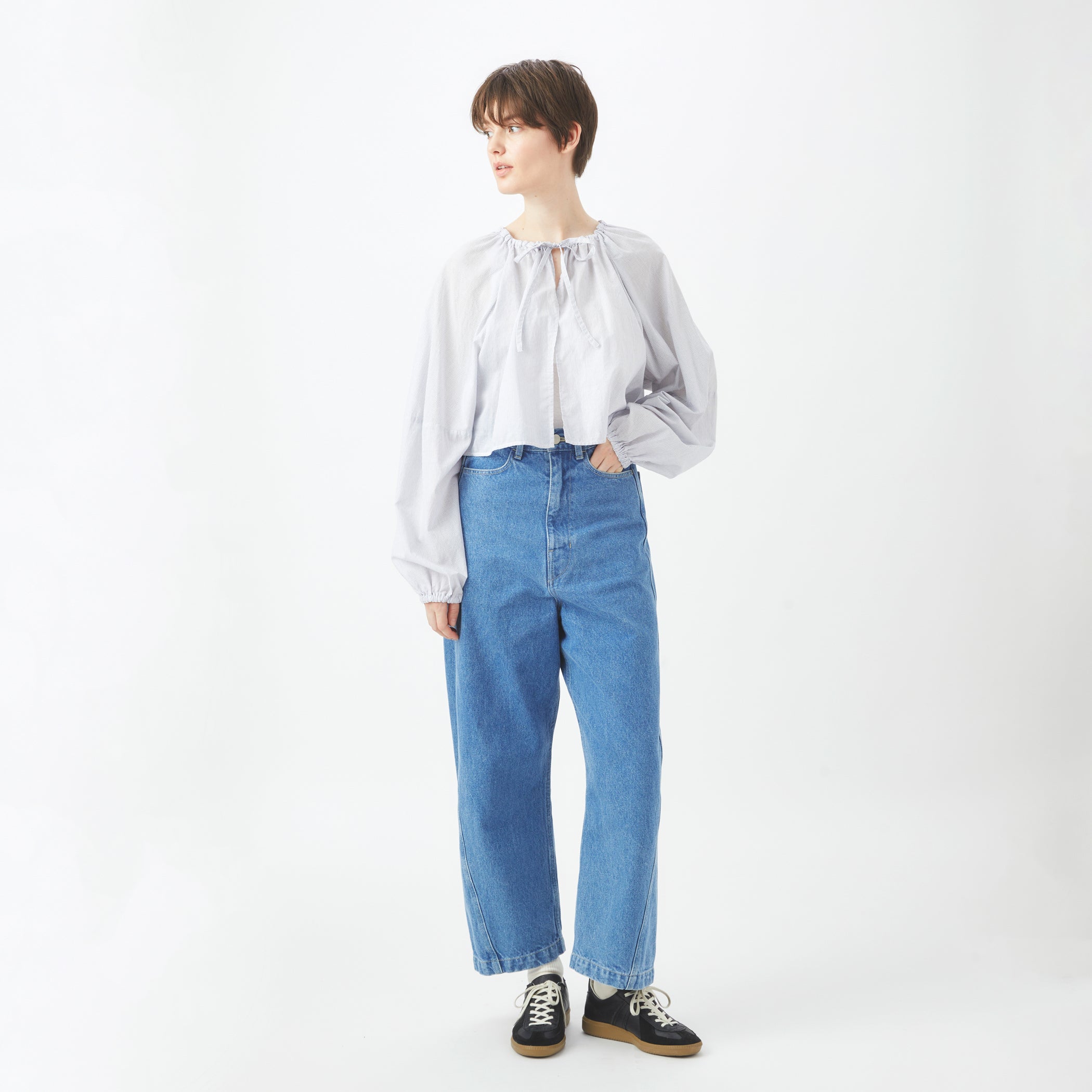 Women's Denim Wide Pants