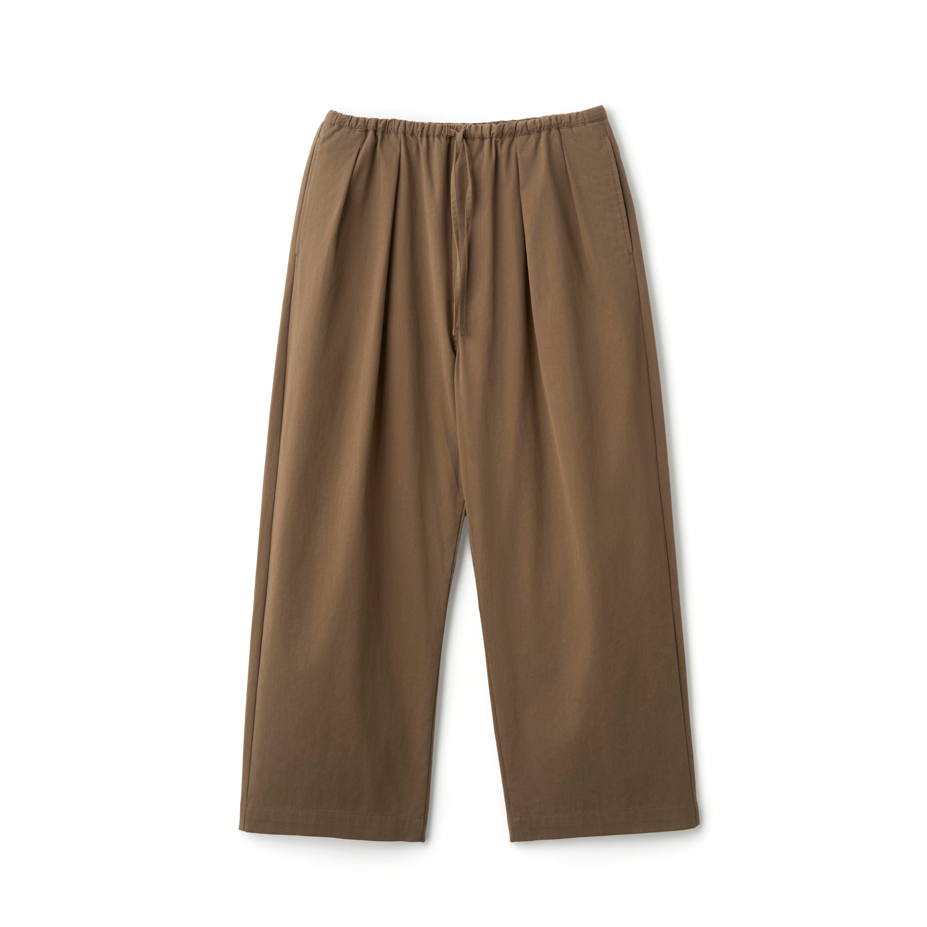 Cotton Nylon Twill Wide Easy Pants