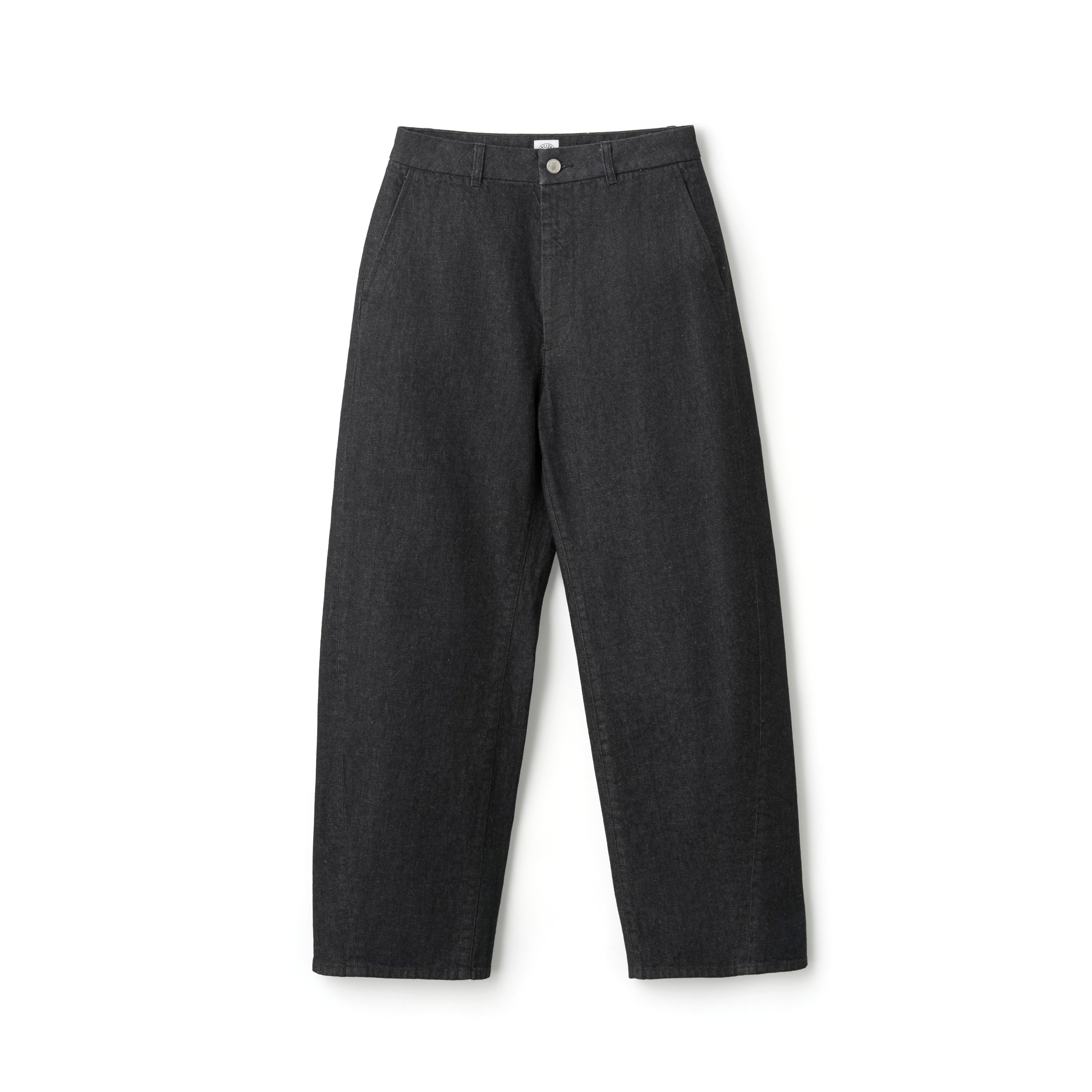 Women's Black Denim Wide Curve Pants